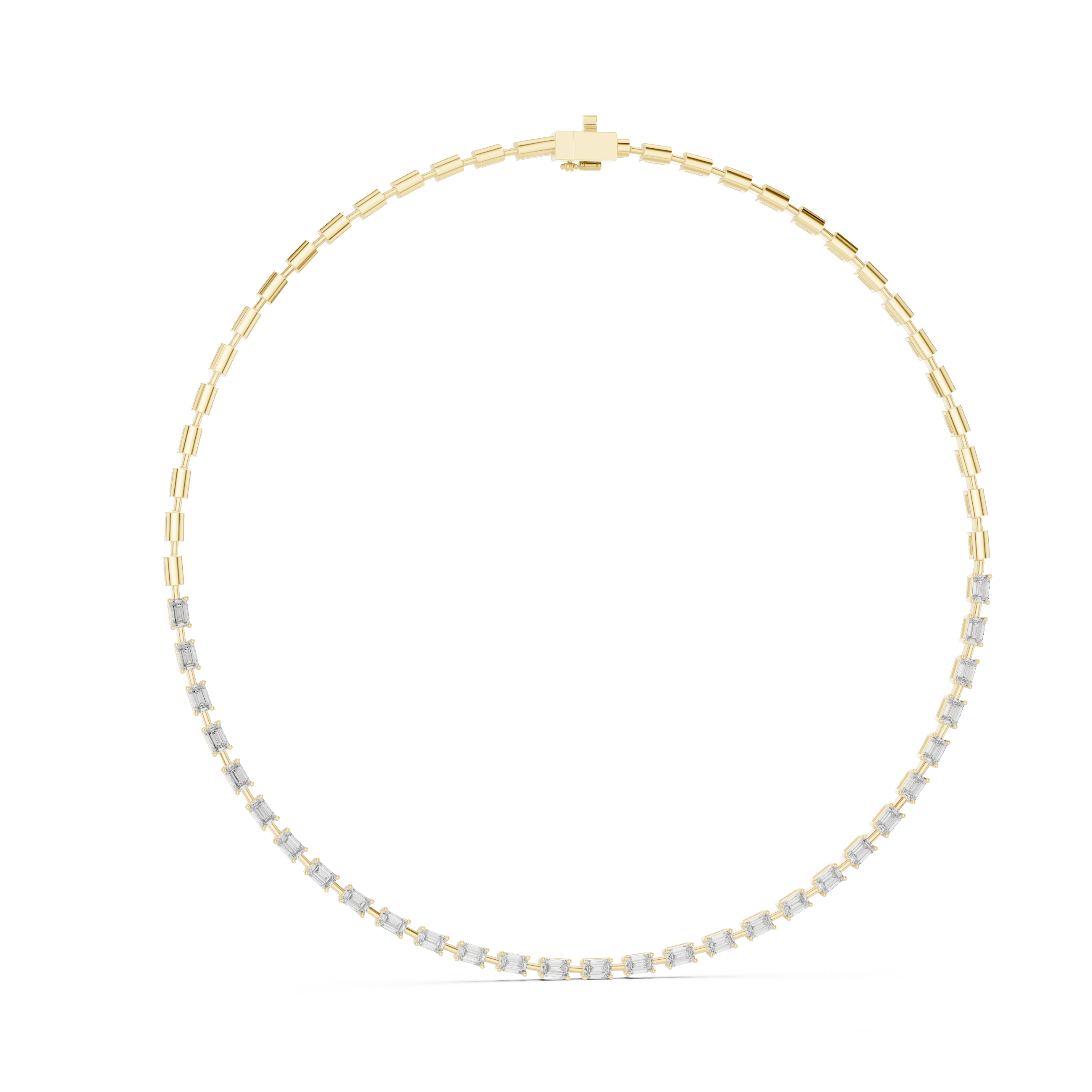 3.35 Ct Natural Diamond Tennis Necklace – EF/VS