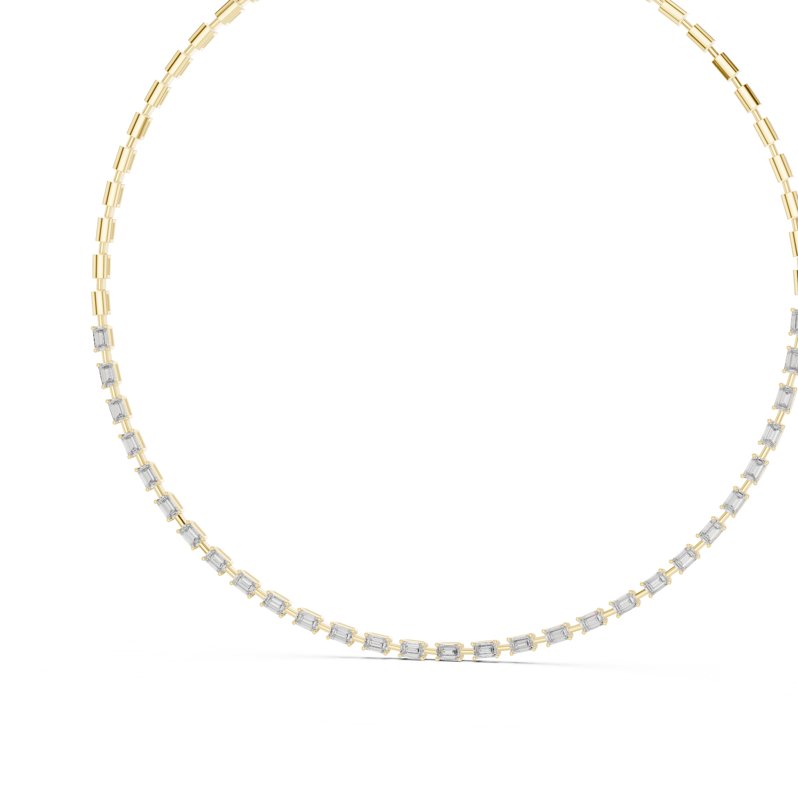 3.35 Ct Natural Diamond Tennis Necklace – EF/VS