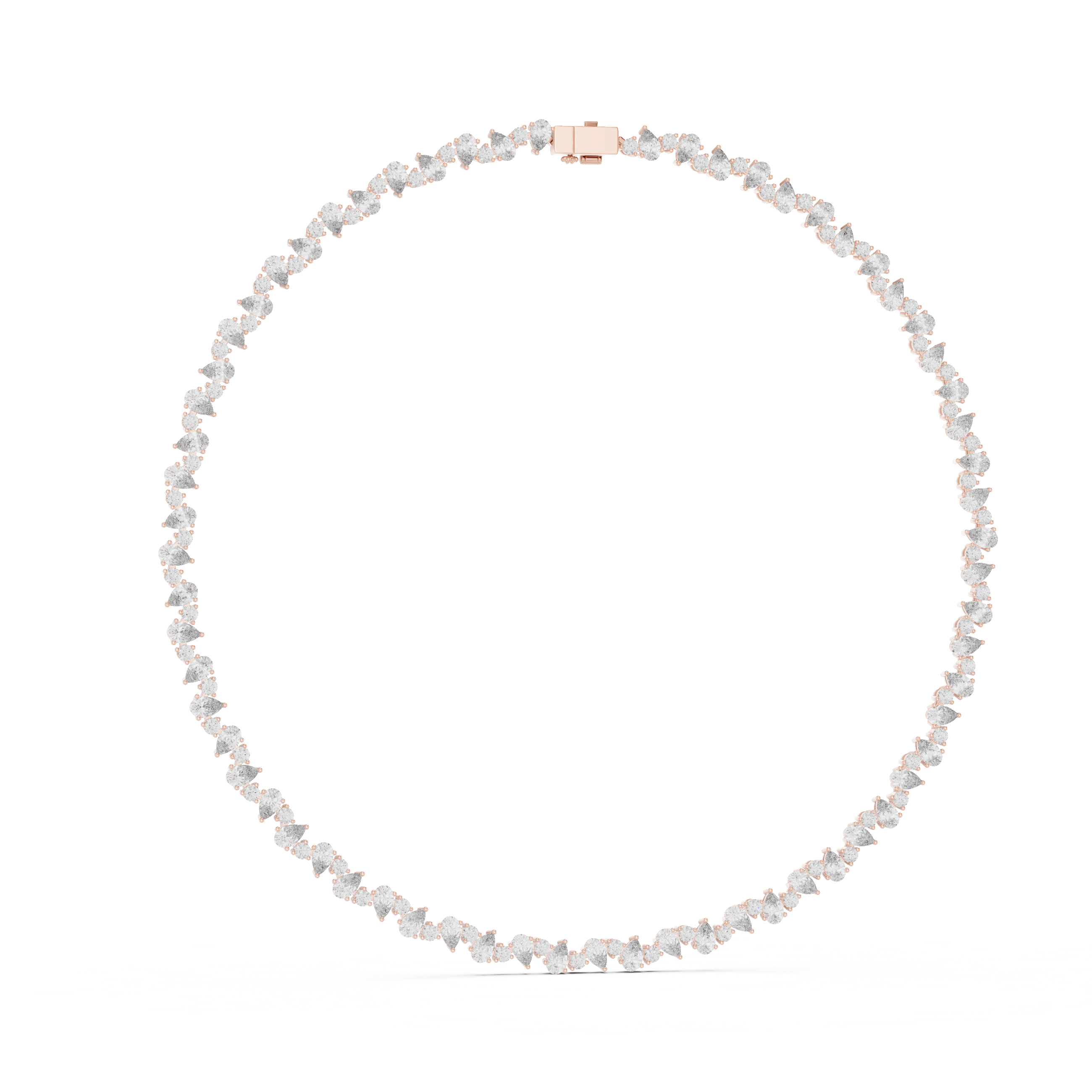 14.29 Ct Natural Diamond Tennis Necklace – GH/SI