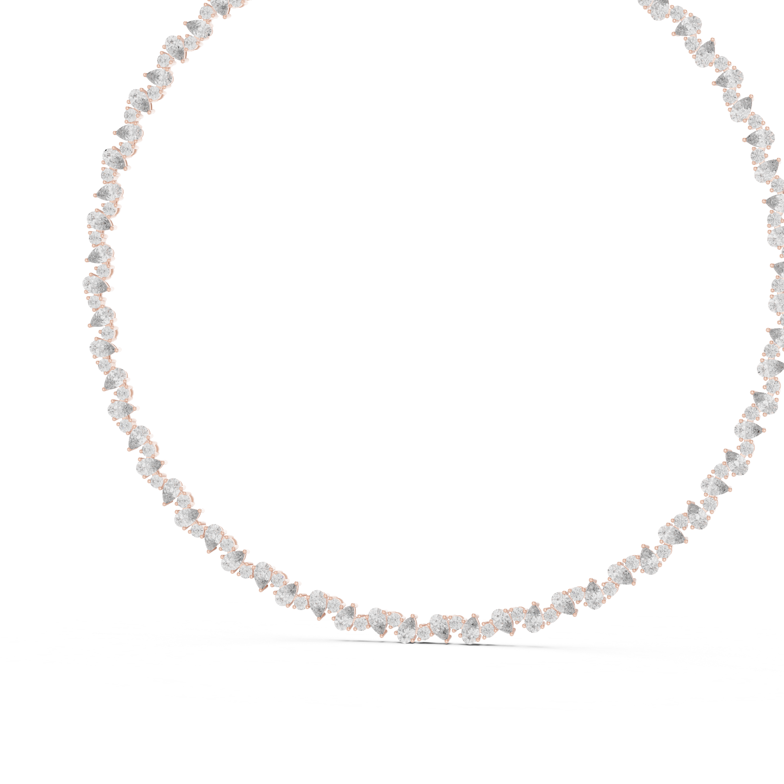 14.29 Ct Natural Diamond Tennis Necklace – GH/SI