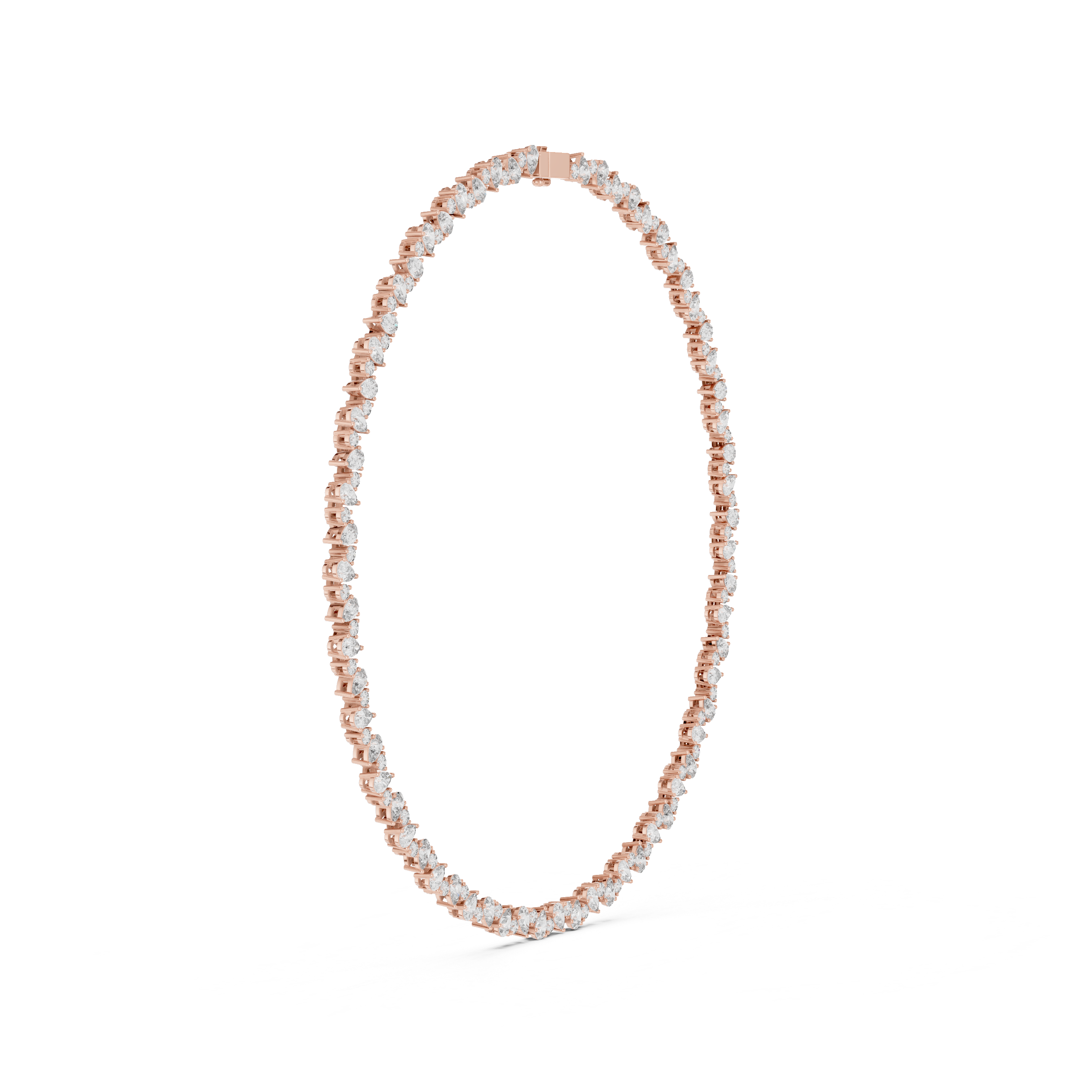 14.29 Ct Natural Diamond Tennis Necklace – GH/SI