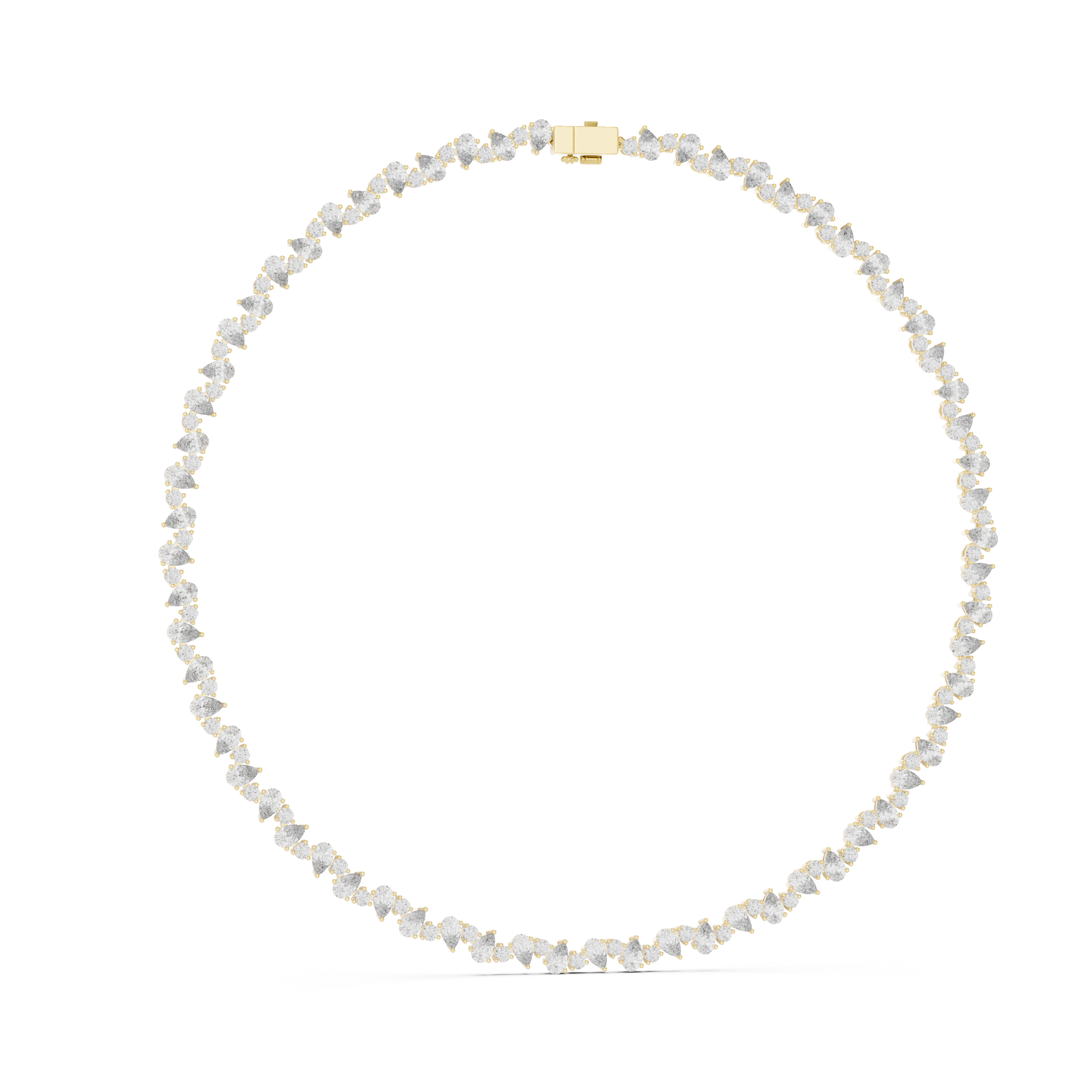 14.29 Ct Natural Diamond Tennis Necklace – GH/SI