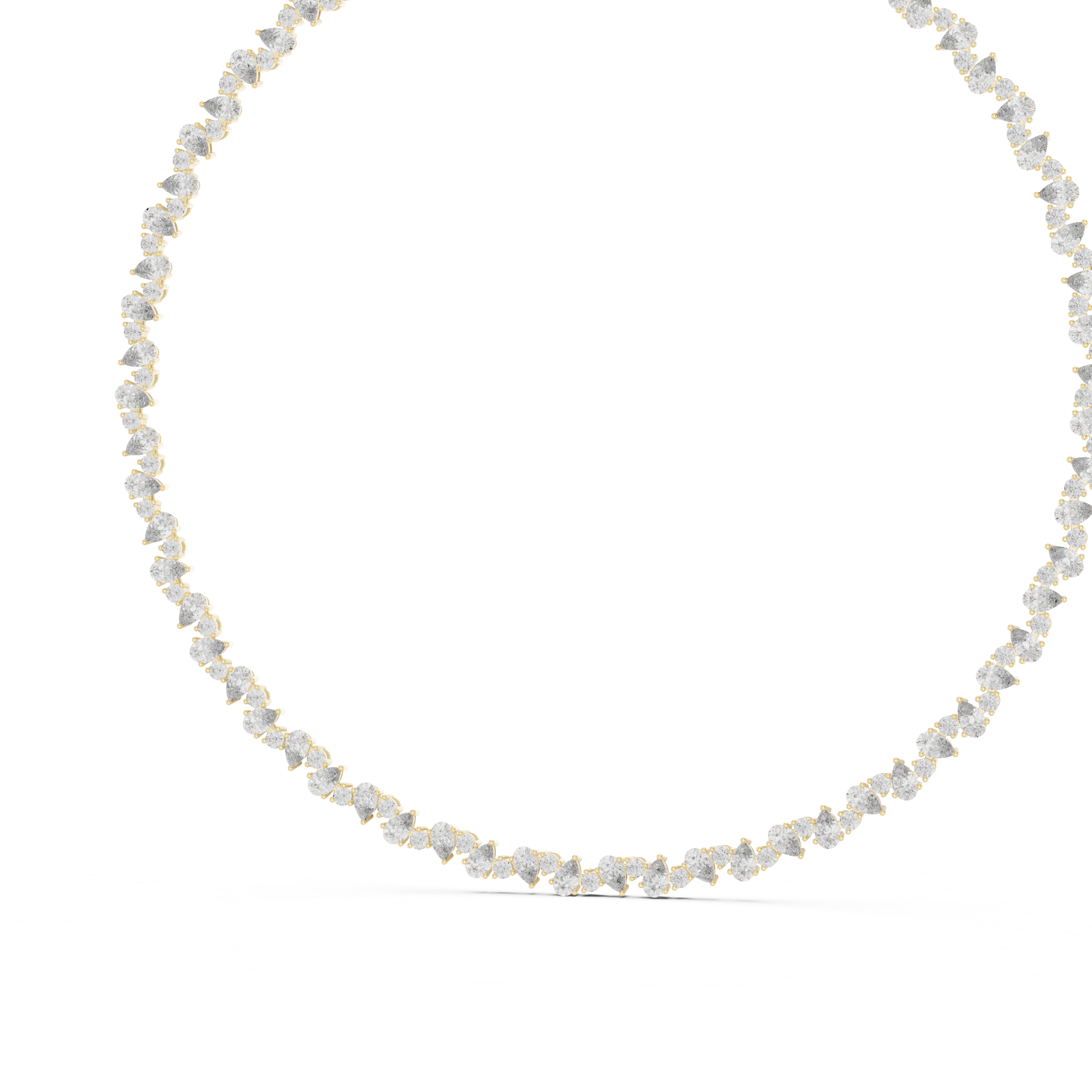 14.29 Ct Natural Diamond Tennis Necklace – GH/SI