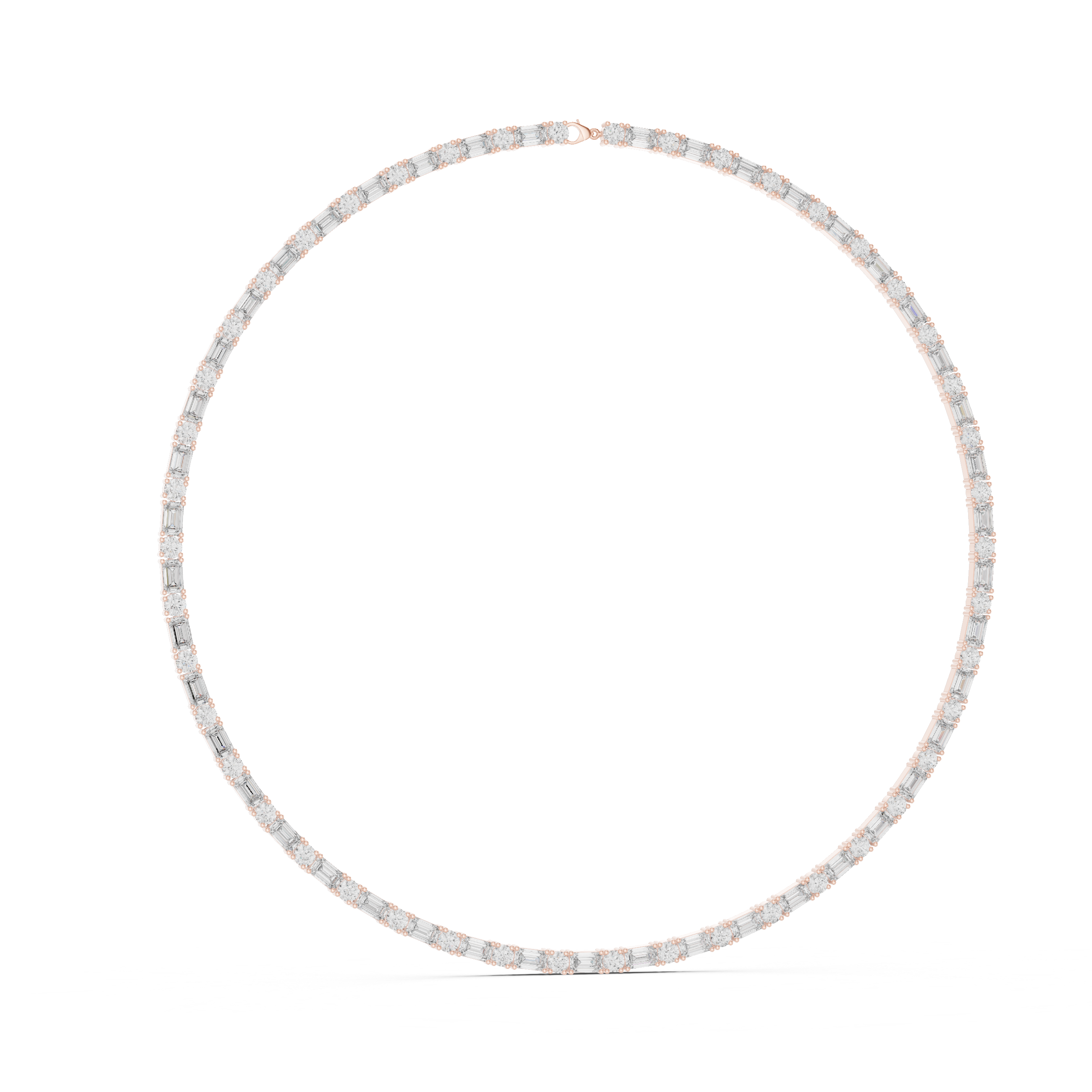 Solitairekart 18.44ct Natural Diamond Tennis Necklace – H Color, VS2 Clarity