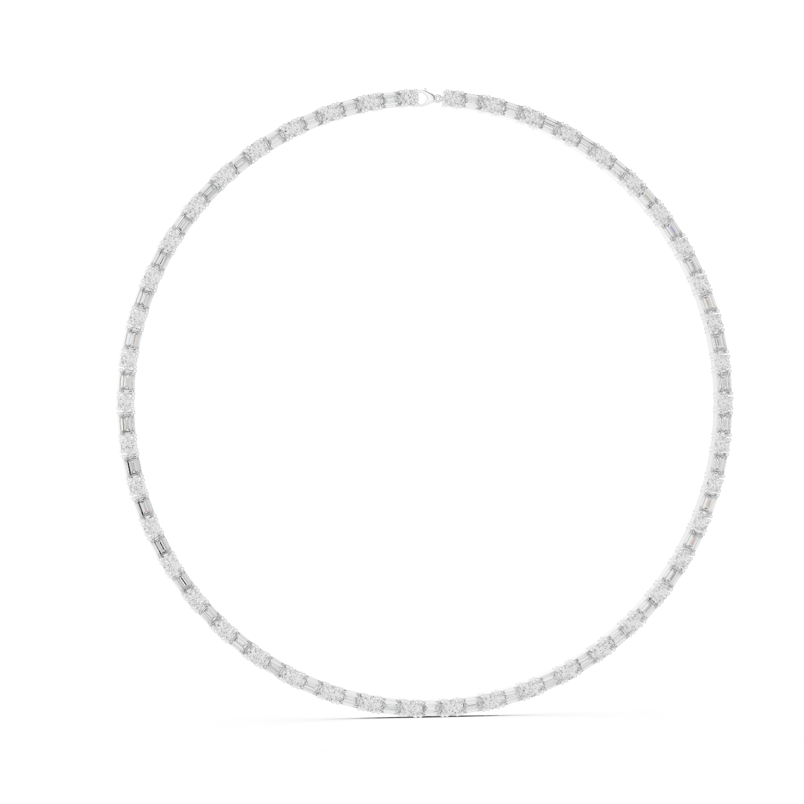 Solitairekart 18.44ct Natural Diamond Tennis Necklace – H Color, VS2 Clarity