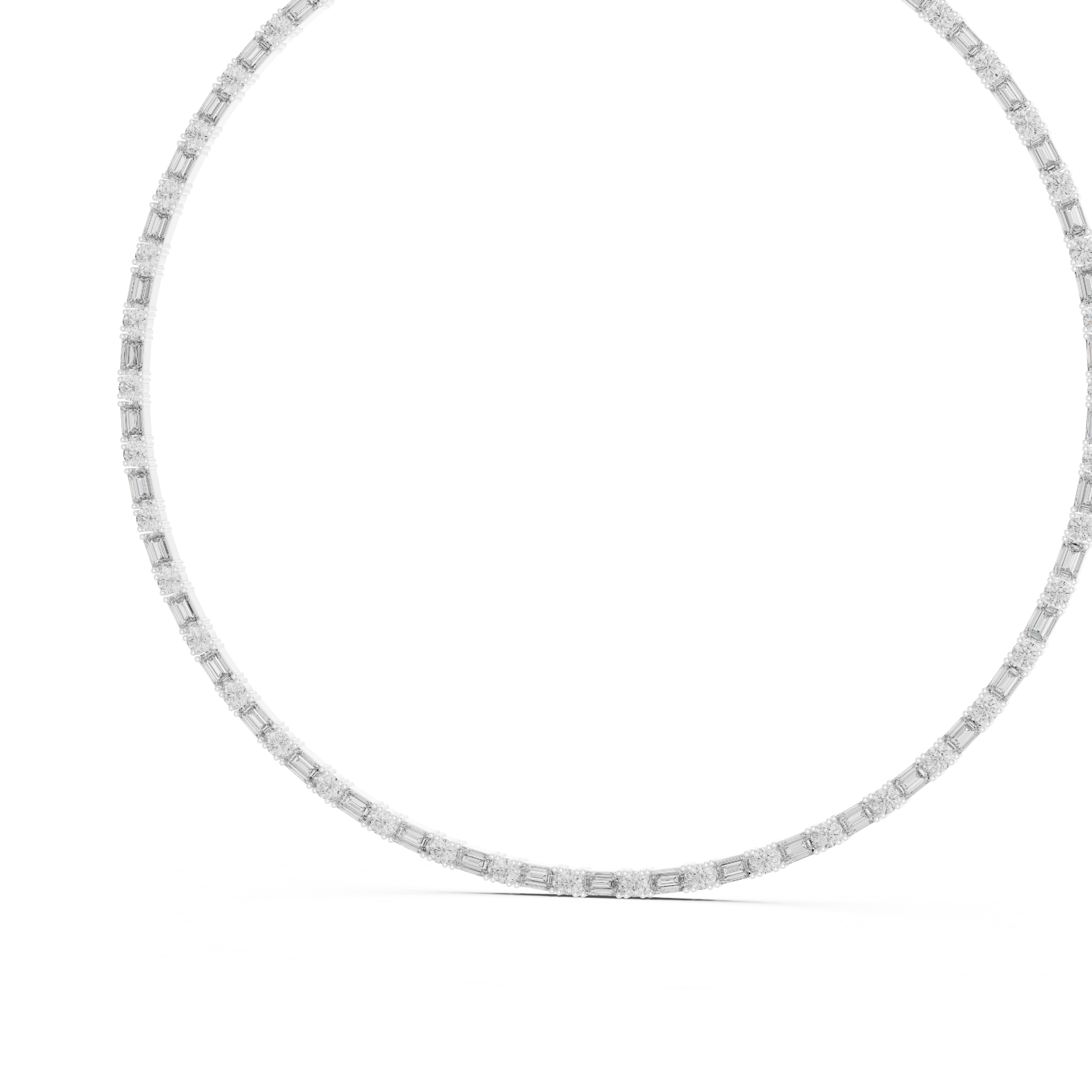 Solitairekart 18.44ct Natural Diamond Tennis Necklace – H Color, VS2 Clarity