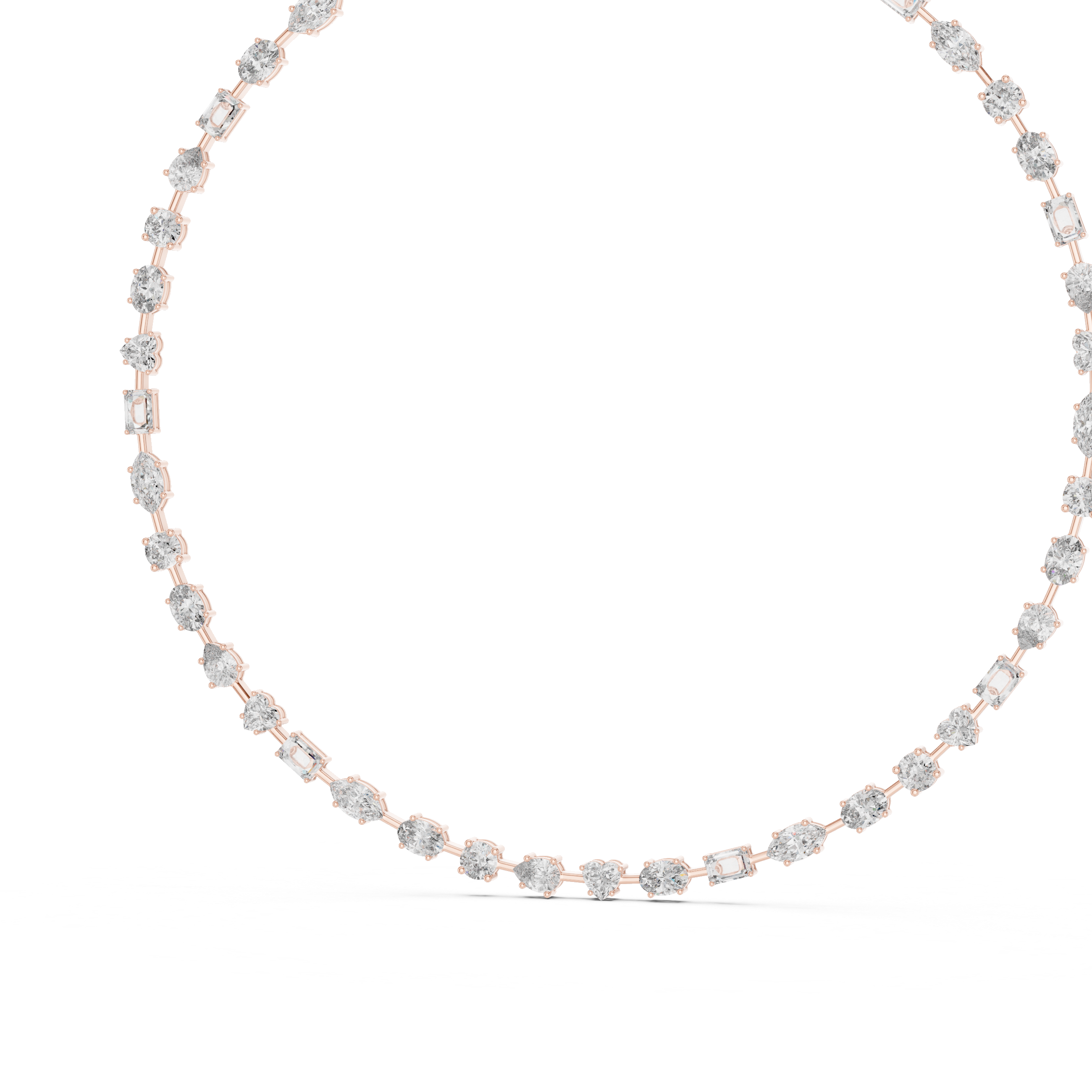 Solitairekart 21.49ct Natural Diamond Tennis Necklace – J Color, SI1 Clarity
