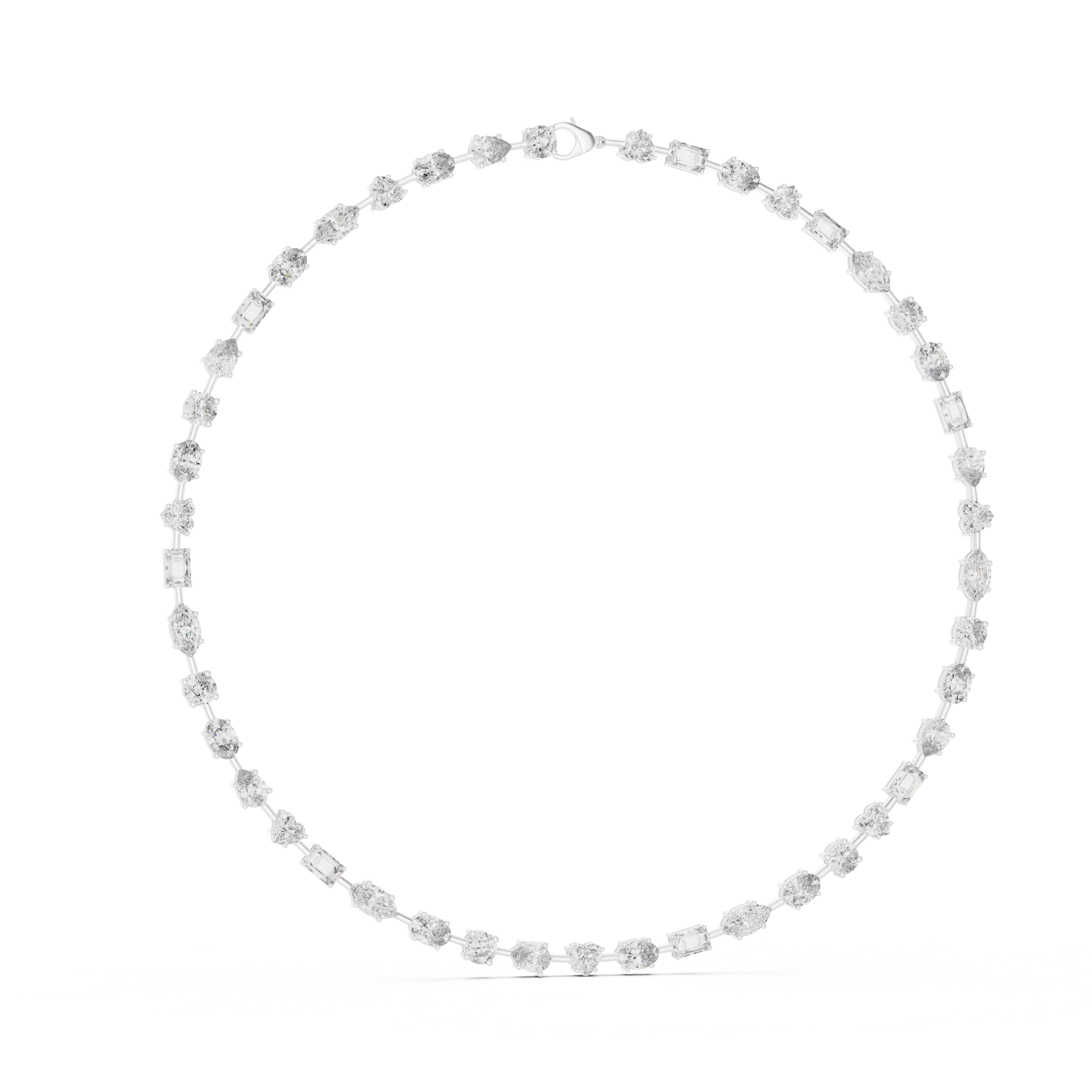 Solitairekart 21.49ct Natural Diamond Tennis Necklace – J Color, SI1 Clarity