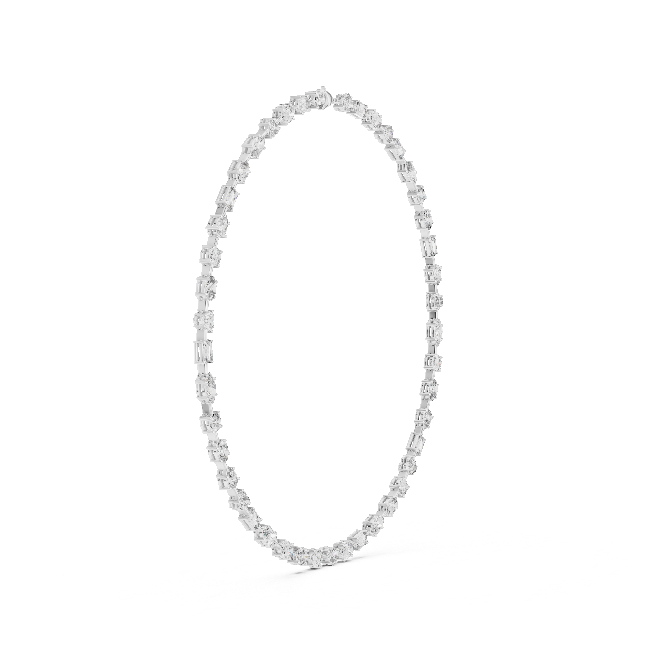 Solitairekart 21.49ct Natural Diamond Tennis Necklace – J Color, SI1 Clarity