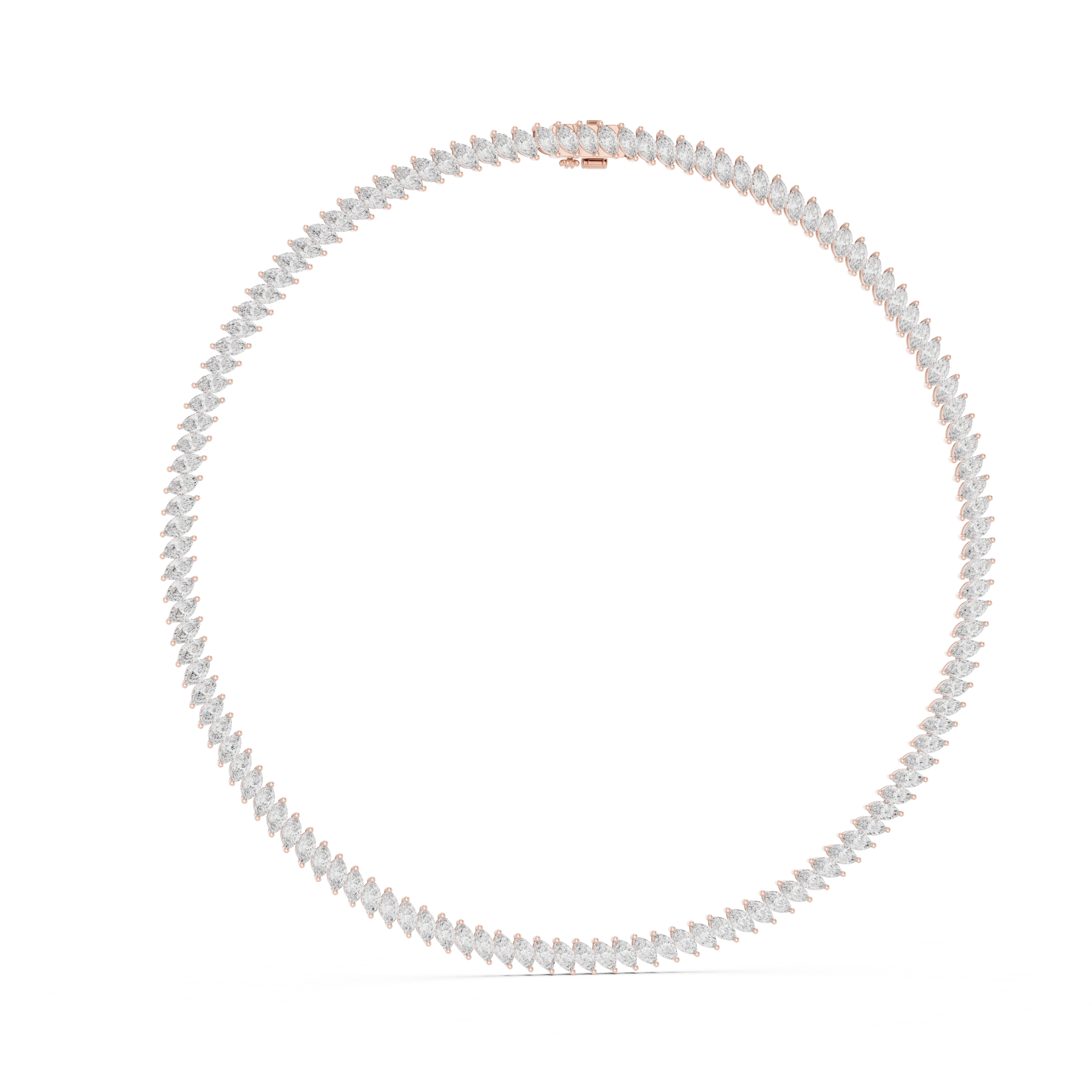 18.60 Ct Natural Diamond Tennis Necklace – GH/VS