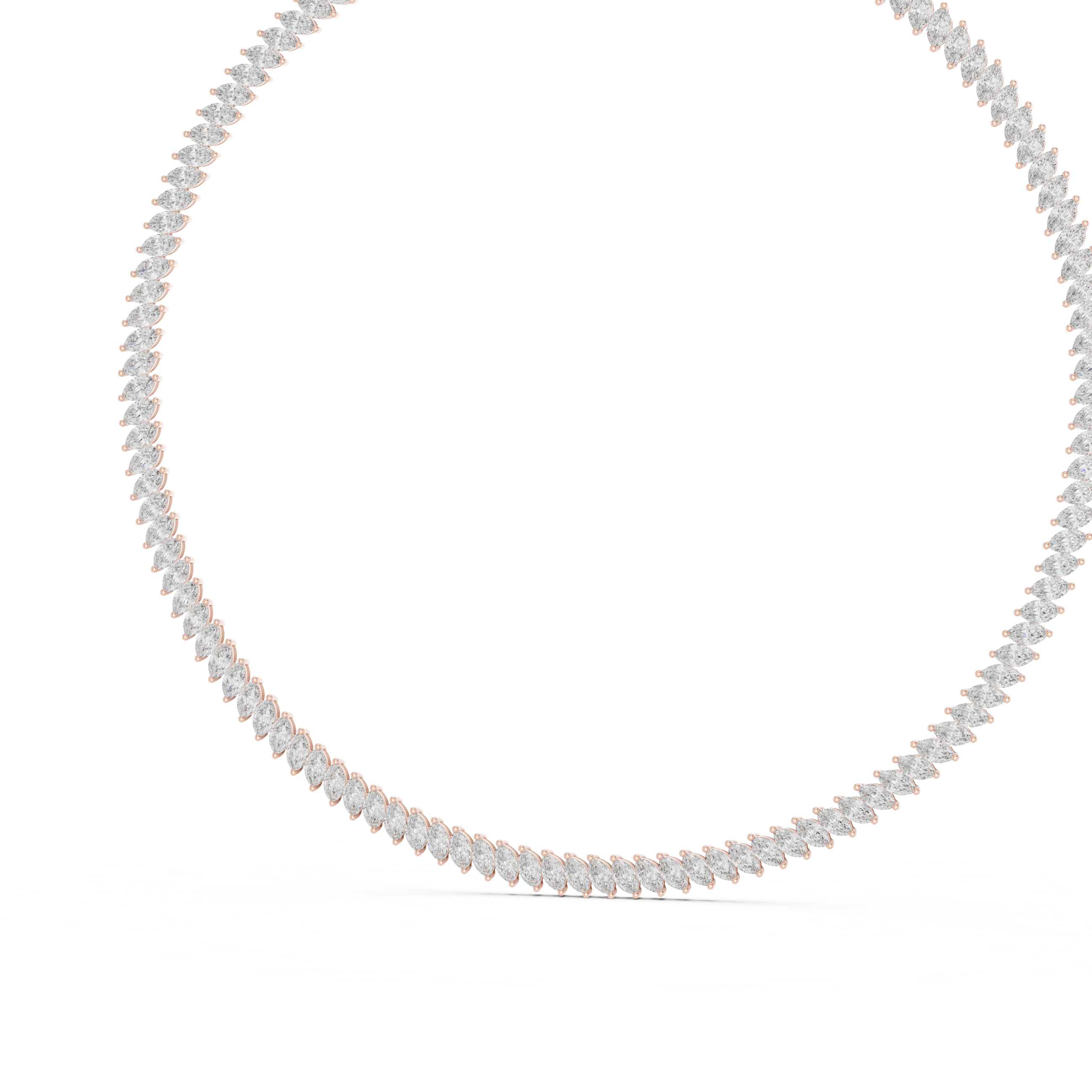 18.60 Ct Natural Diamond Tennis Necklace – GH/VS