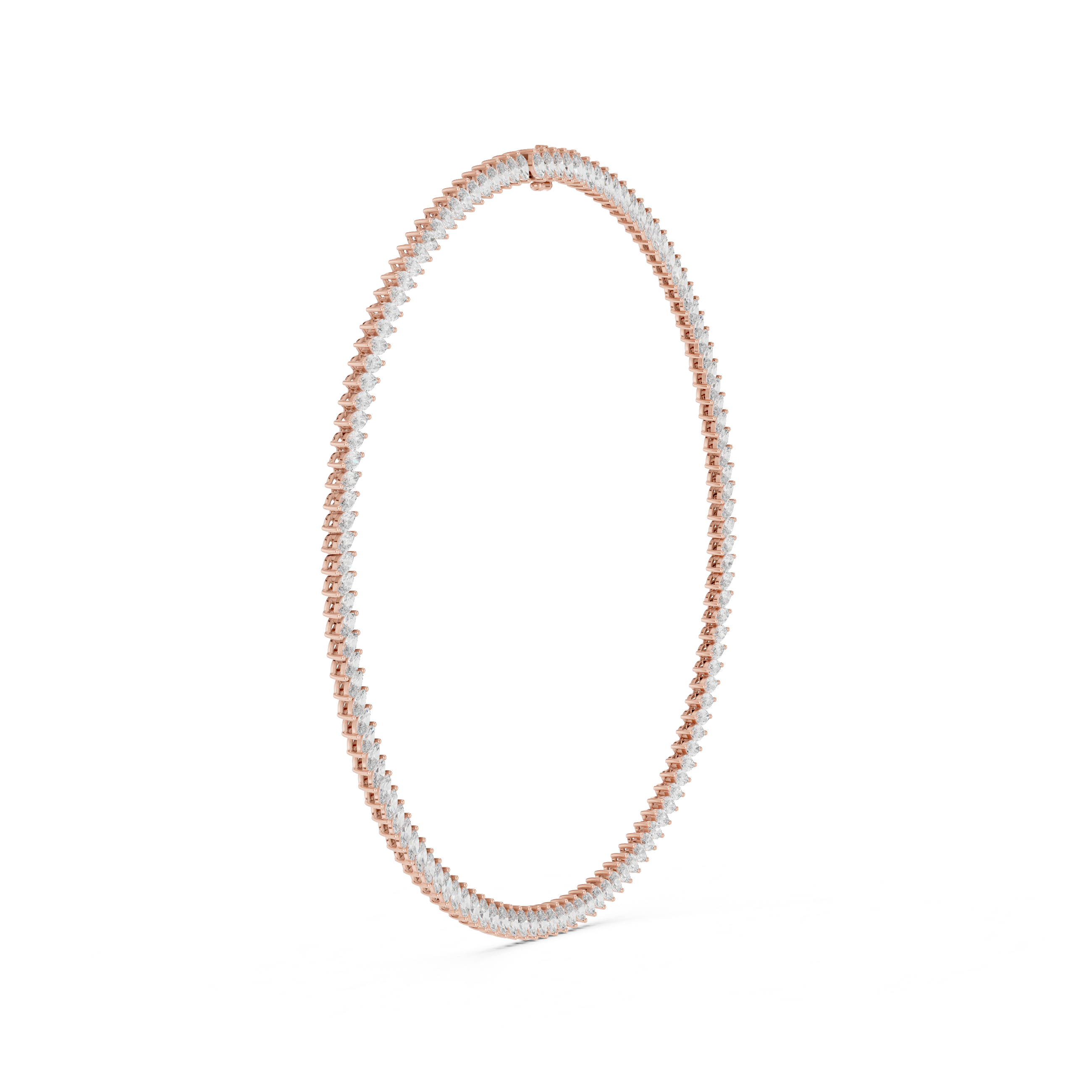 18.60 Ct Natural Diamond Tennis Necklace – GH/VS