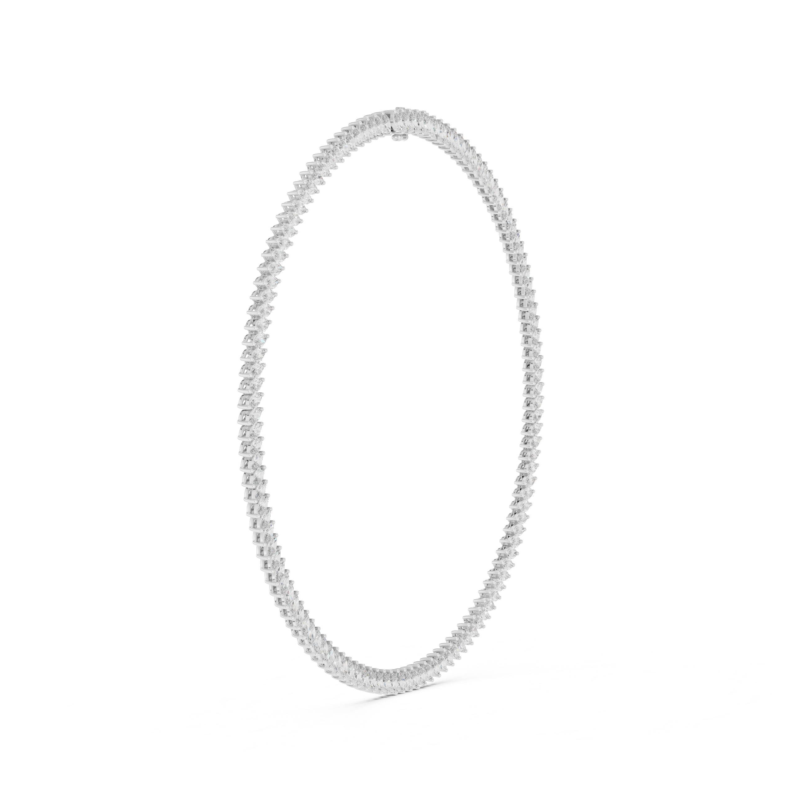 18.60 Ct Natural Diamond Tennis Necklace – GH/VS