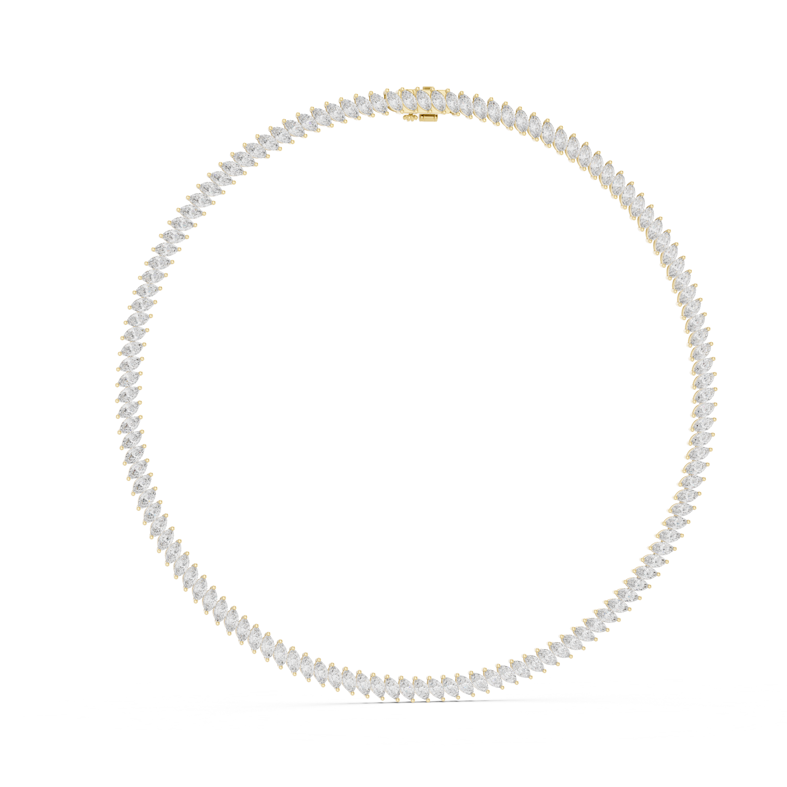 18.60 Ct Natural Diamond Tennis Necklace – GH/VS