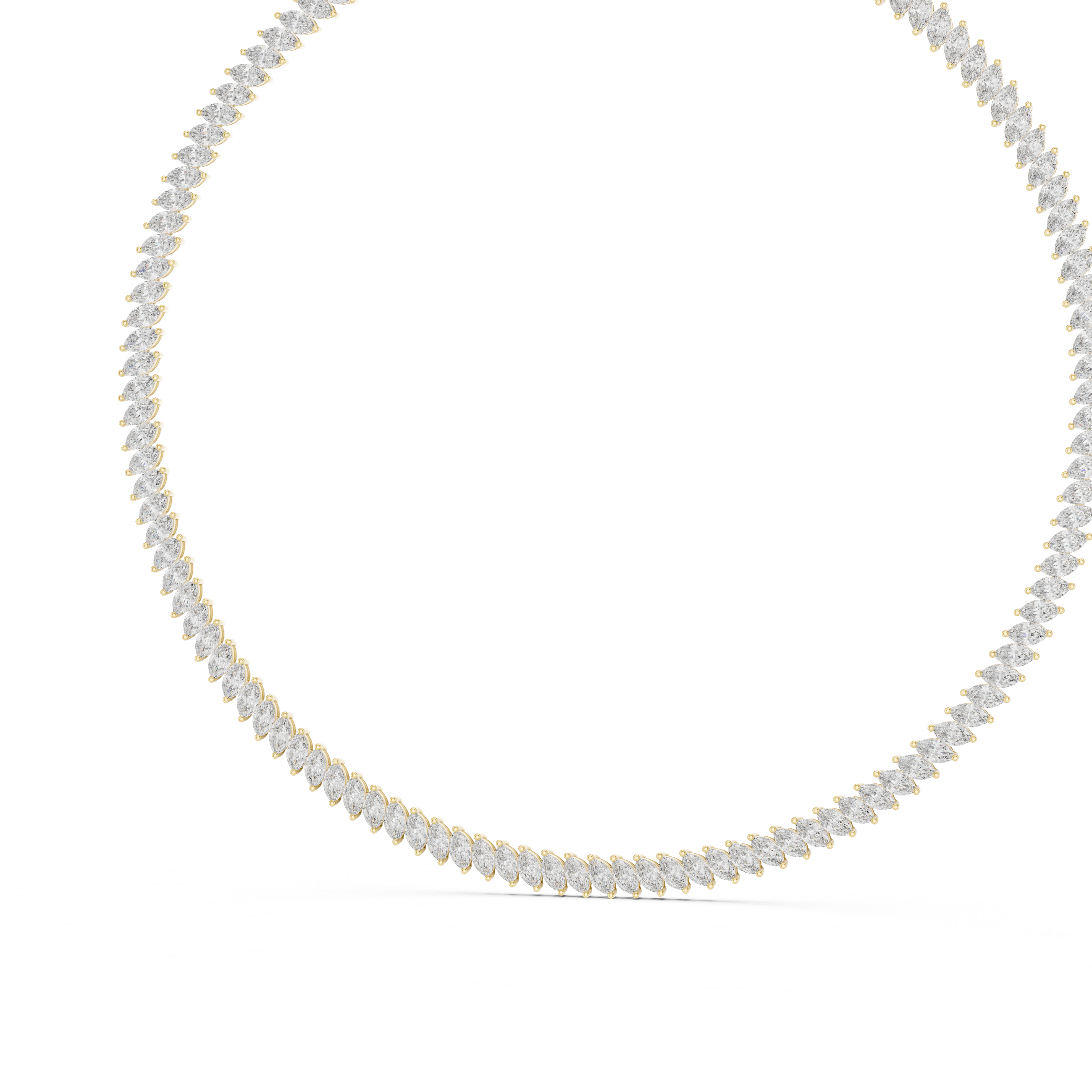 18.60 Ct Natural Diamond Tennis Necklace – GH/VS