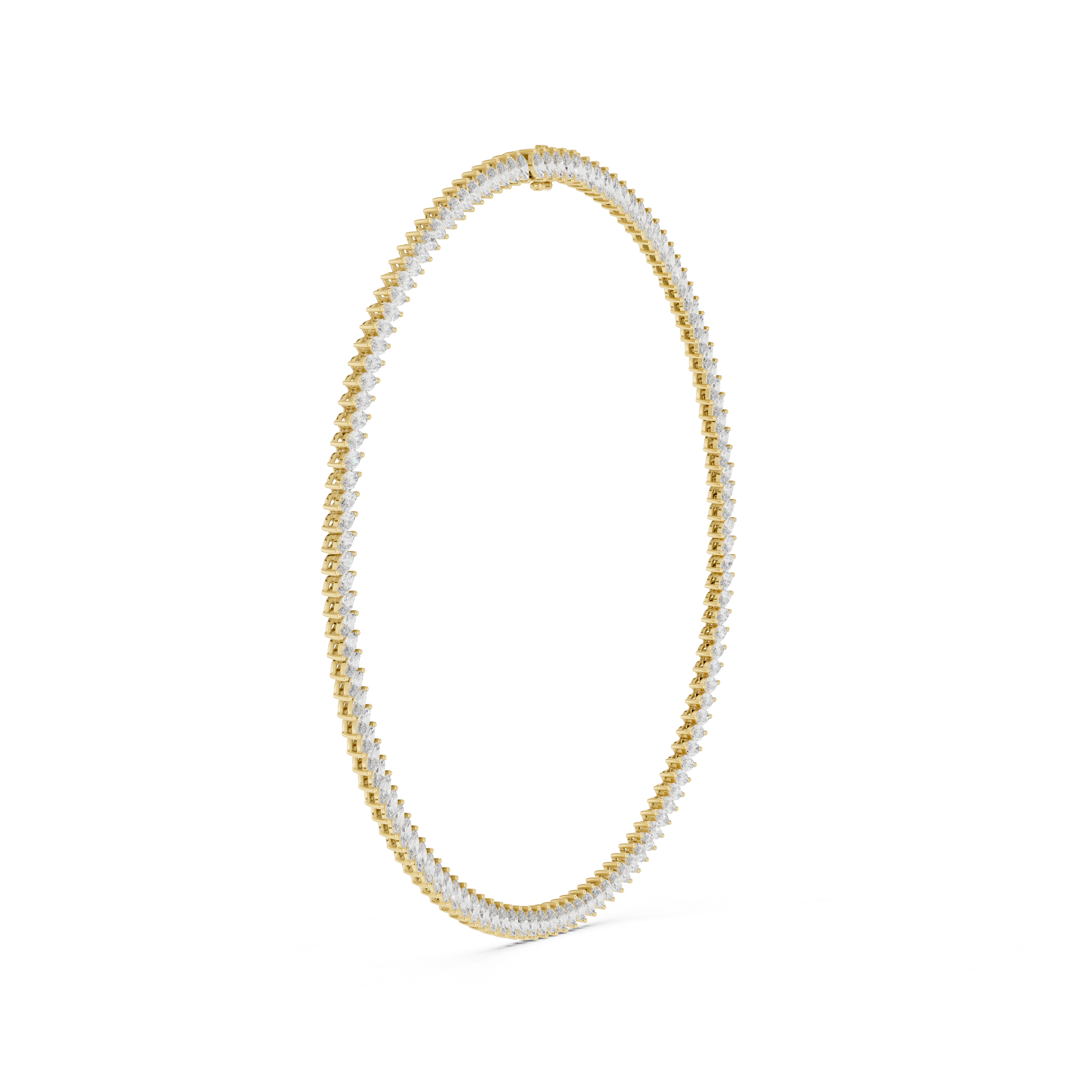 18.60 Ct Natural Diamond Tennis Necklace – GH/VS