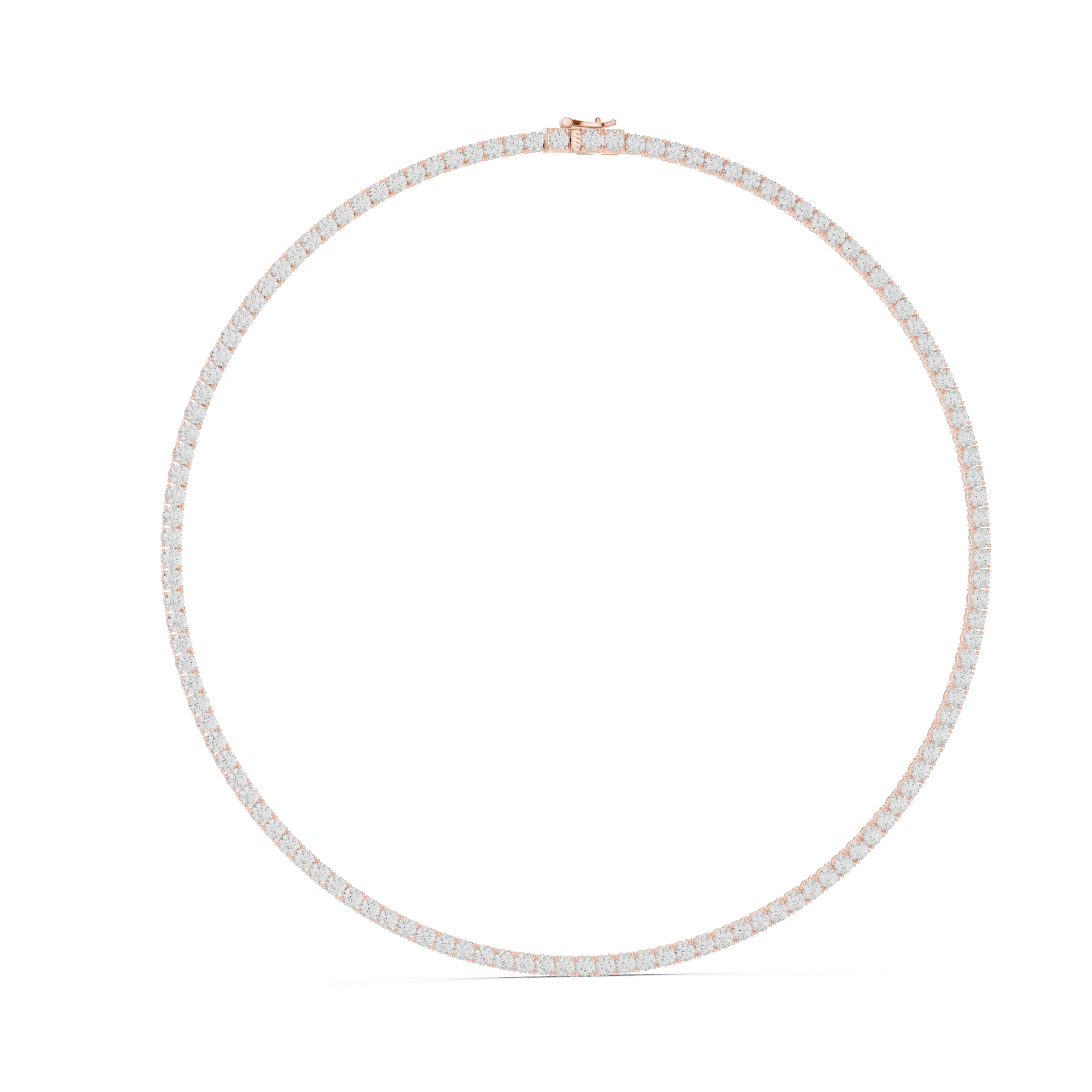 37.2 Ct Natural Diamond Tennis Necklace – I SI1