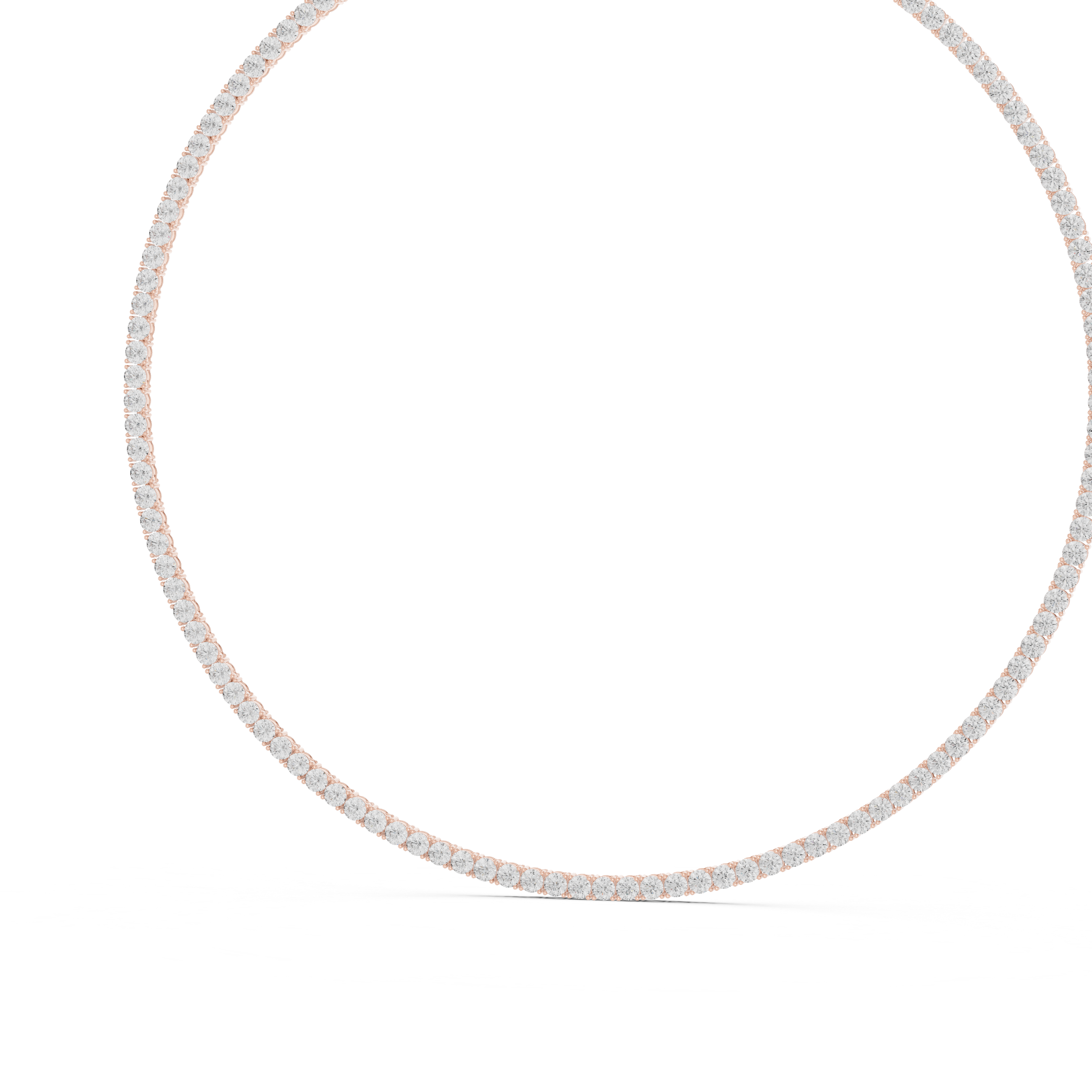 37.2 Ct Natural Diamond Tennis Necklace – I SI1