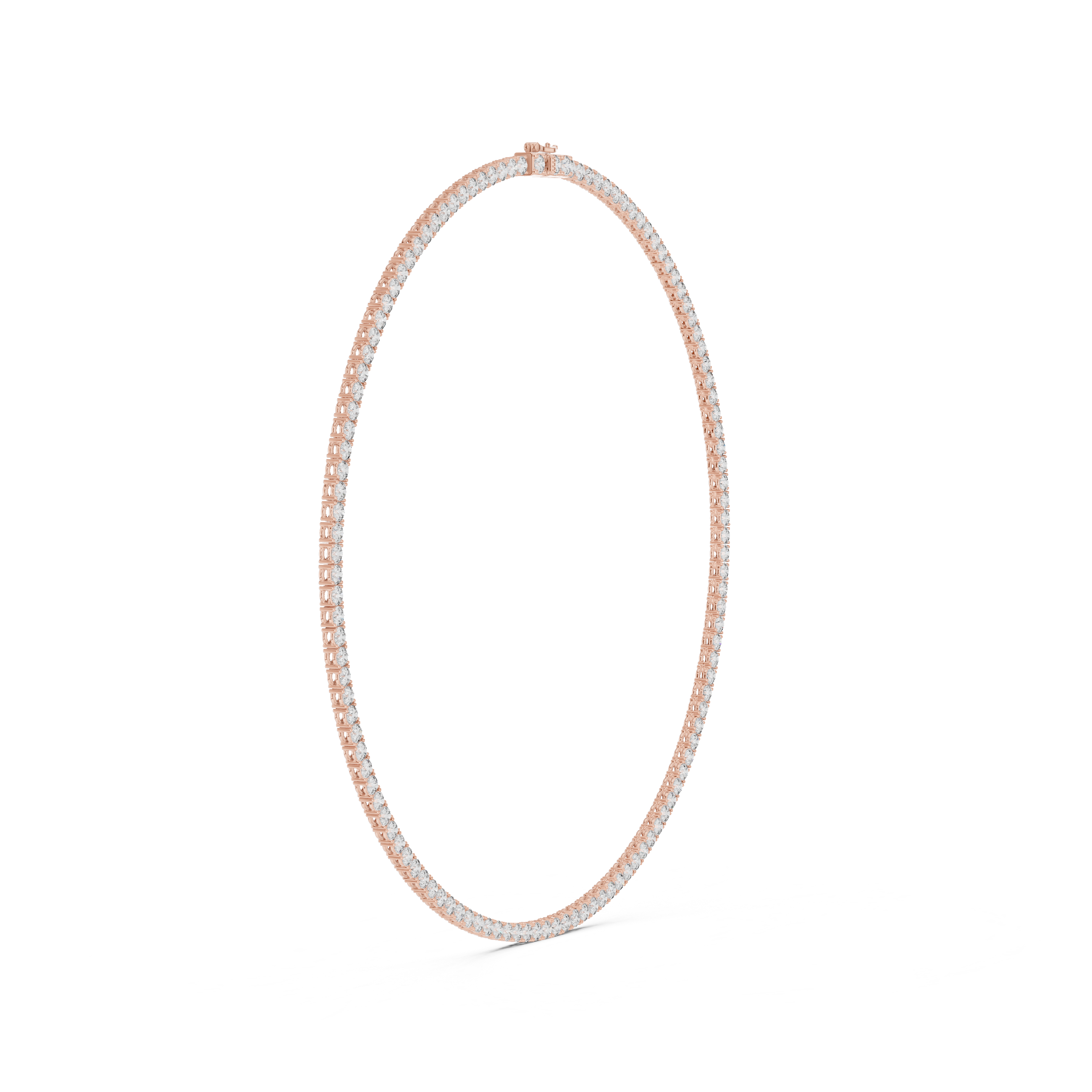 37.2 Ct Natural Diamond Tennis Necklace – I SI1