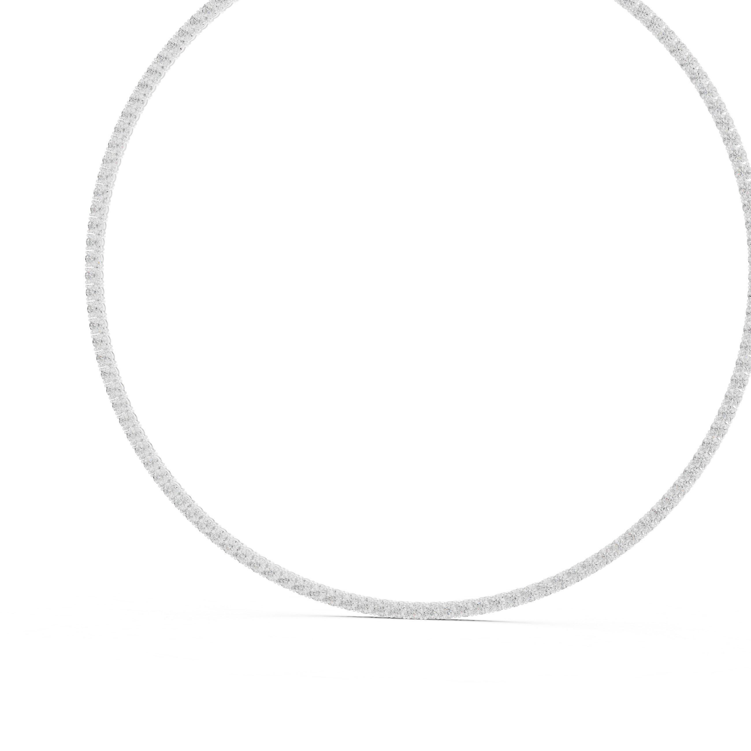 37.2 Ct Natural Diamond Tennis Necklace – I SI1