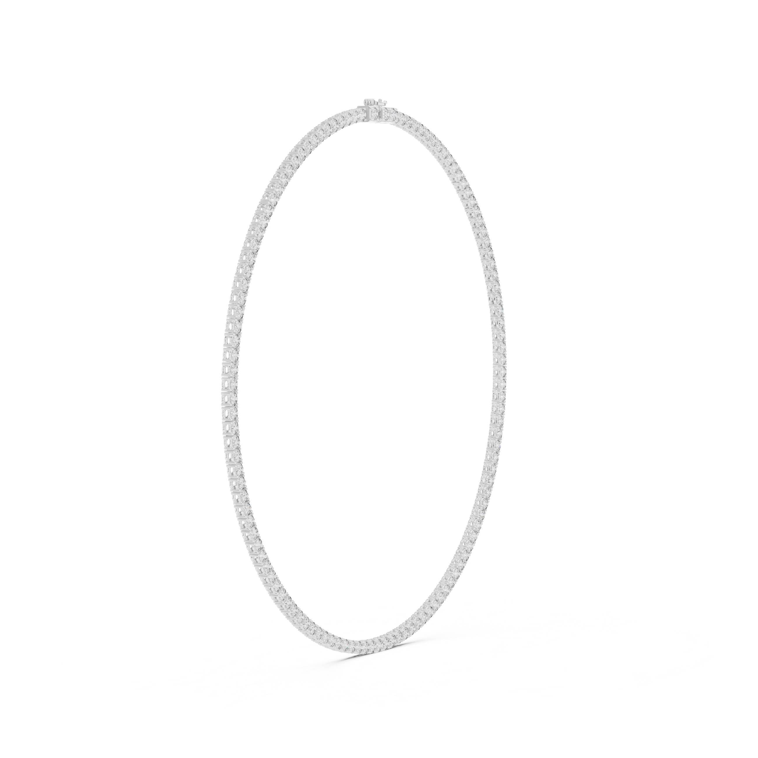 37.2 Ct Natural Diamond Tennis Necklace – I SI1
