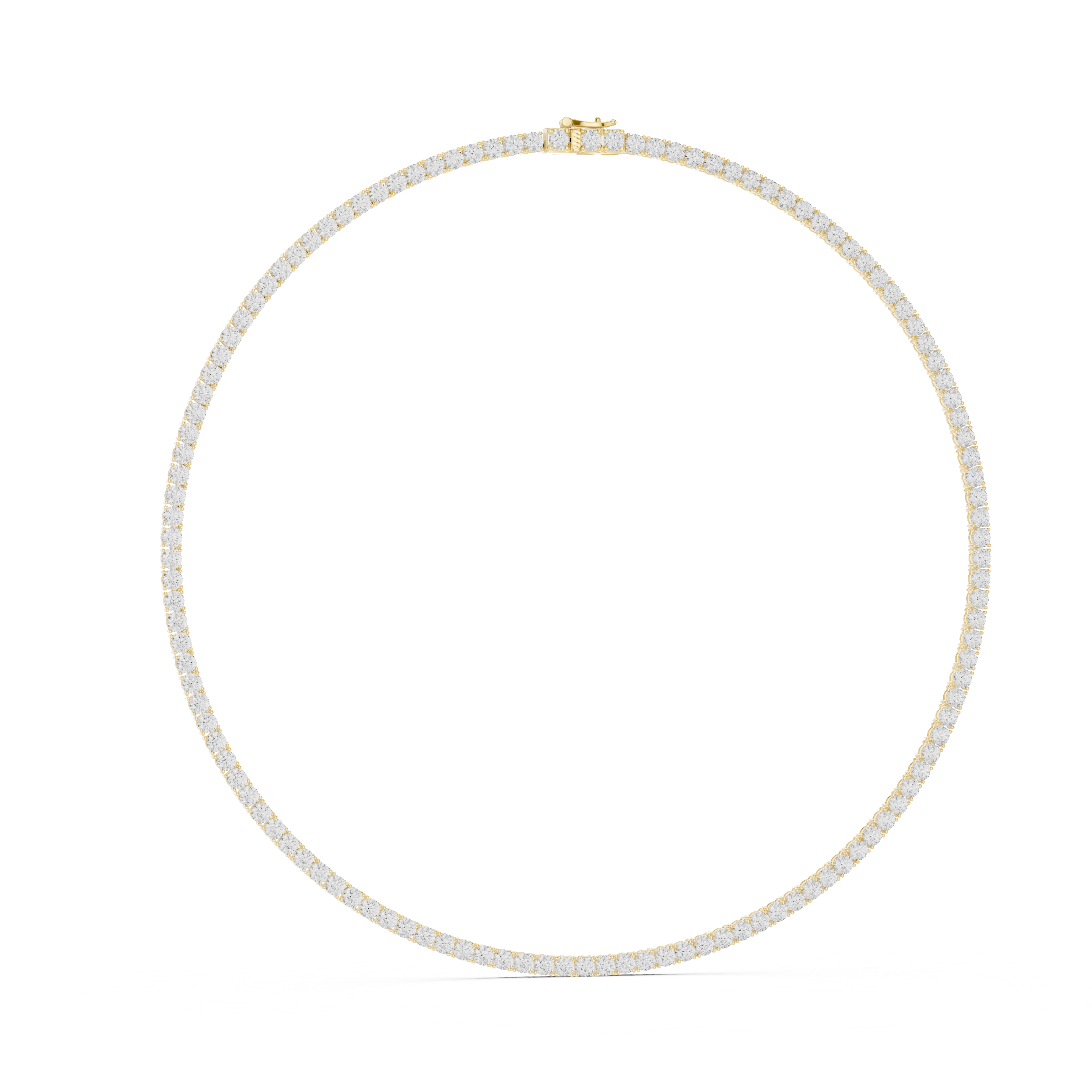 37.2 Ct Natural Diamond Tennis Necklace – I SI1