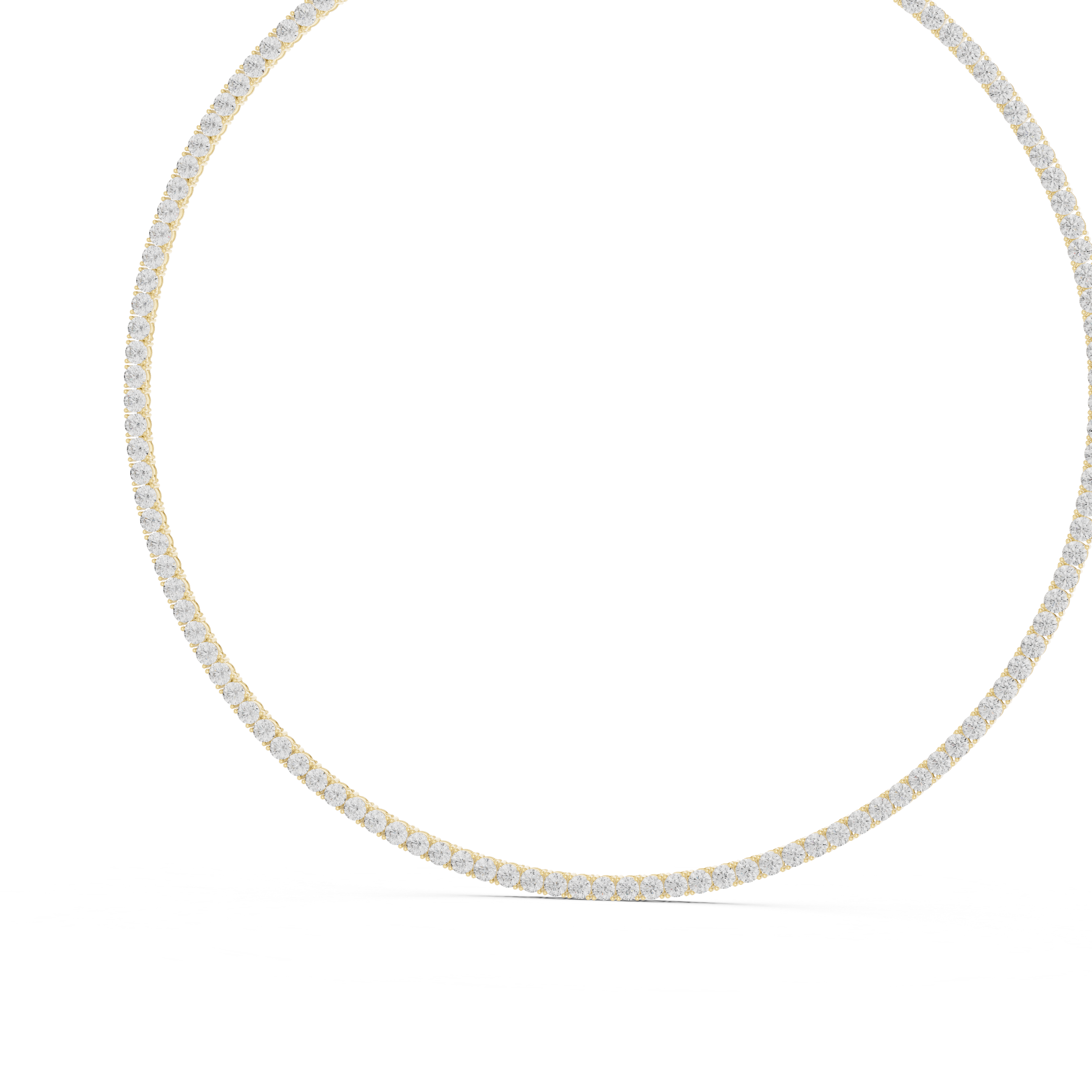 37.2 Ct Natural Diamond Tennis Necklace – I SI1