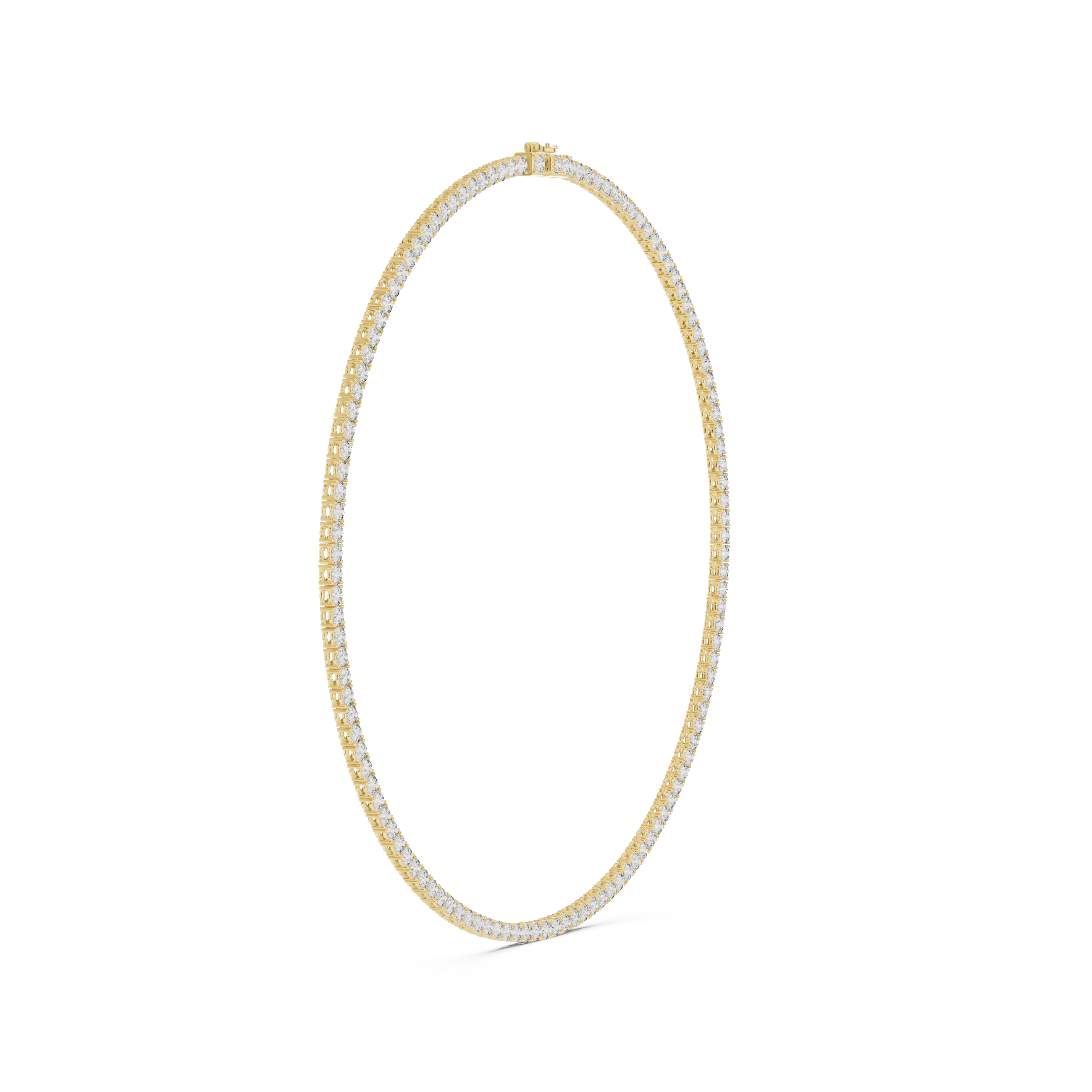 37.2 Ct Natural Diamond Tennis Necklace – I SI1