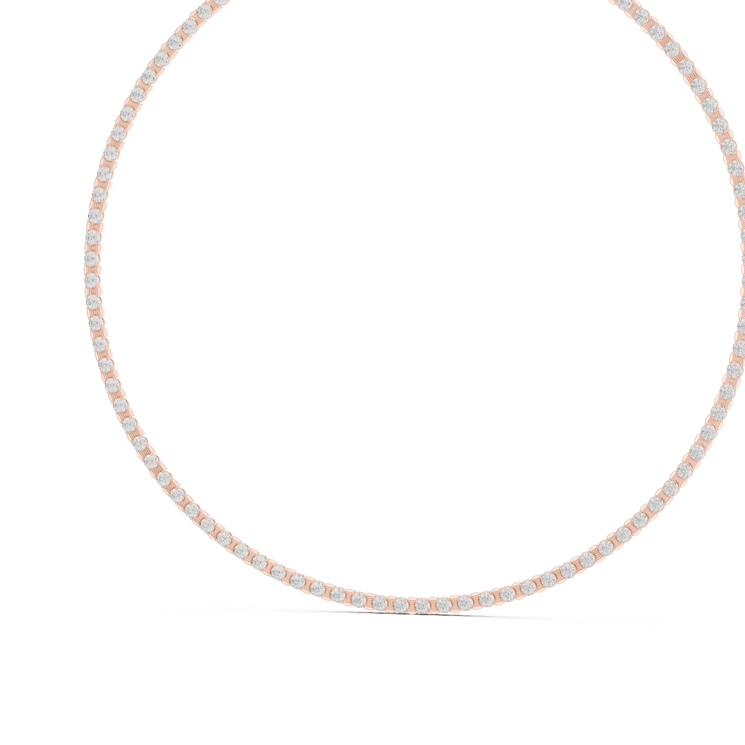 14.016 Ct Natural Diamond Tennis Necklace GH SI