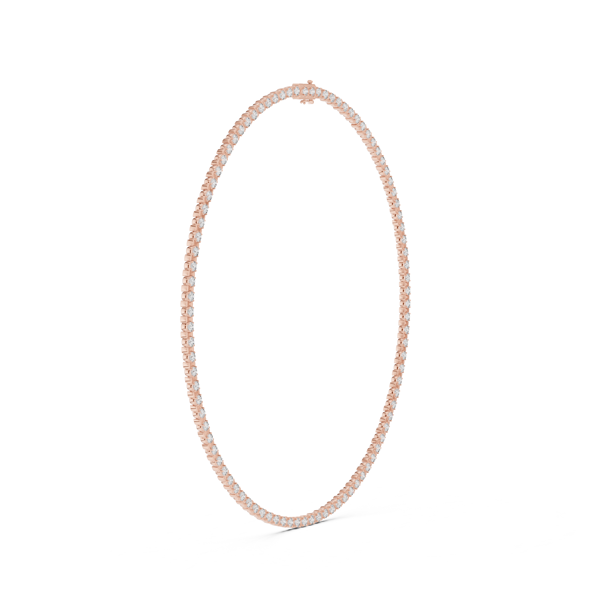 14.016 Ct Natural Diamond Tennis Necklace GH SI