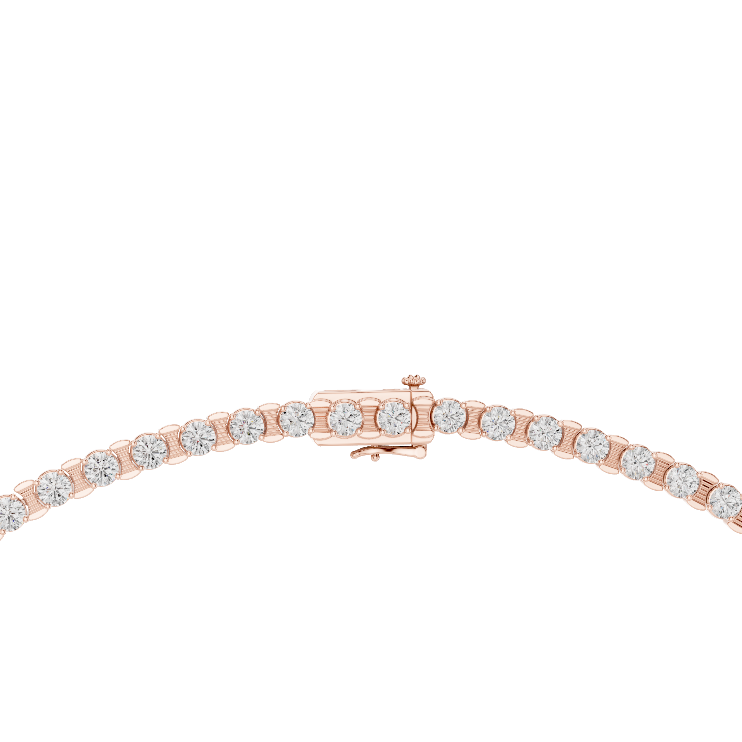 14.016 Ct Natural Diamond Tennis Necklace GH SI