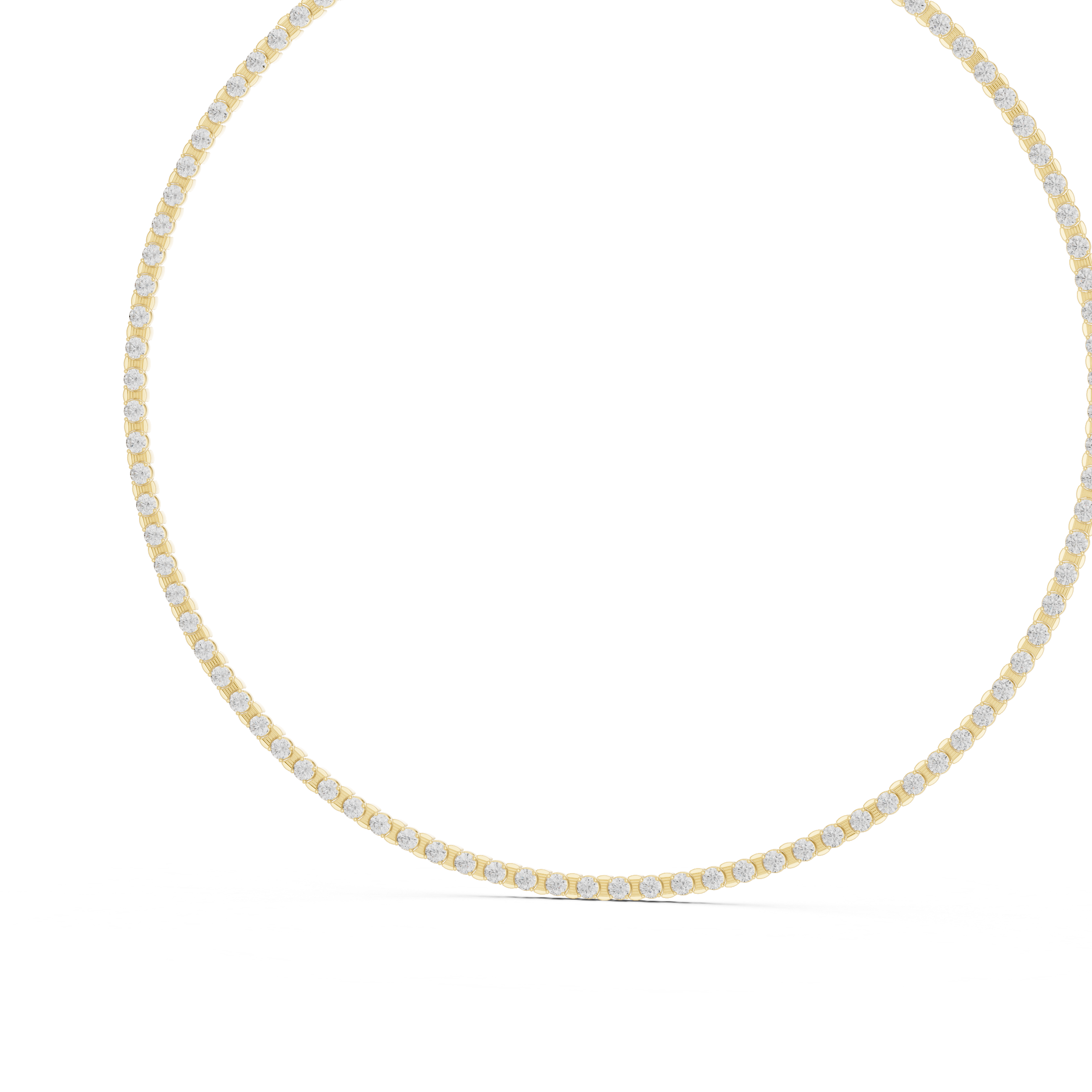 14.016 Ct Natural Diamond Tennis Necklace GH SI