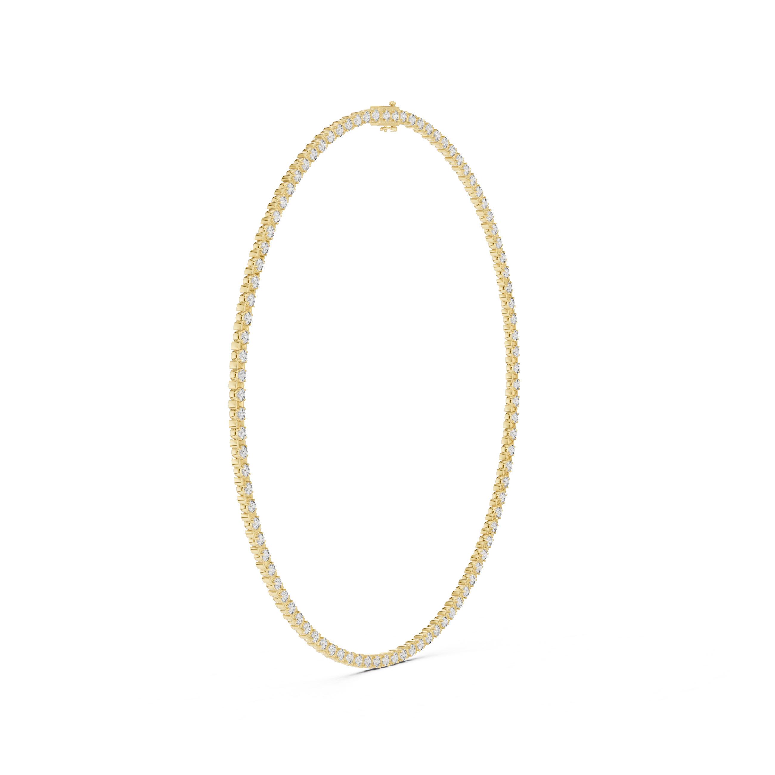 14.016 Ct Natural Diamond Tennis Necklace GH SI