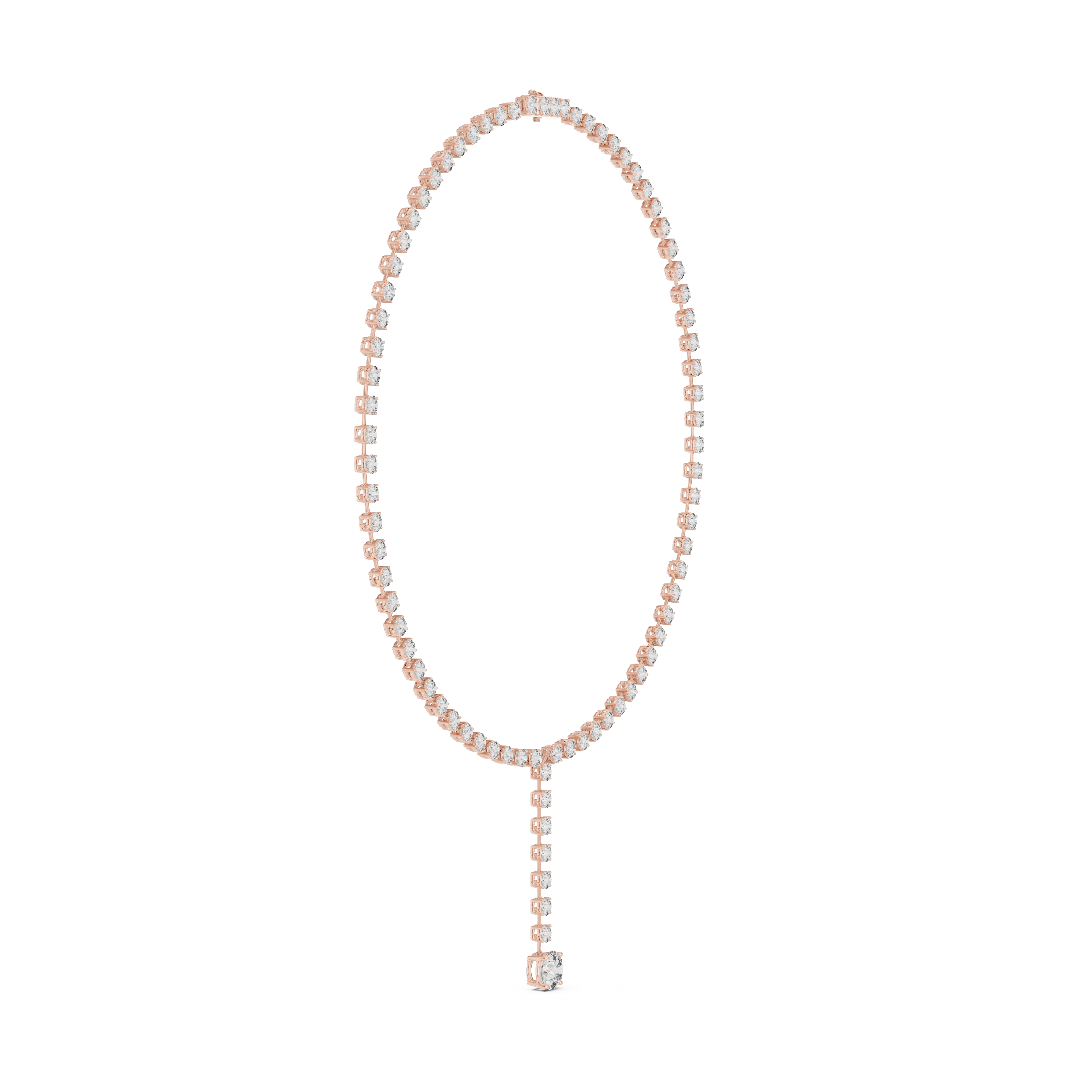 27.65 Ct Natural Diamond Tennis Necklace – I SI1