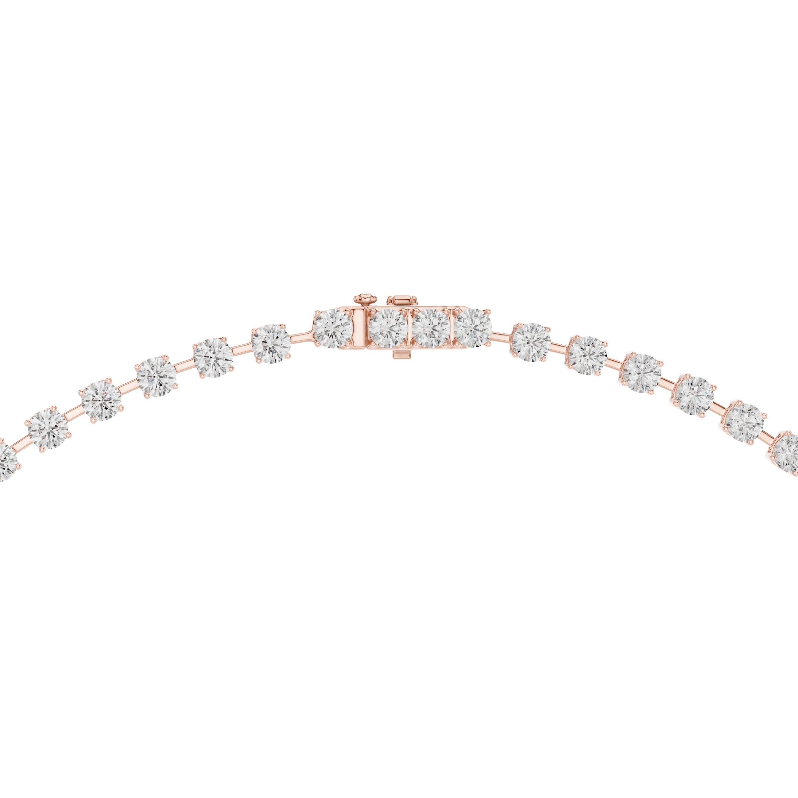 27.65 Ct Natural Diamond Tennis Necklace – I SI1