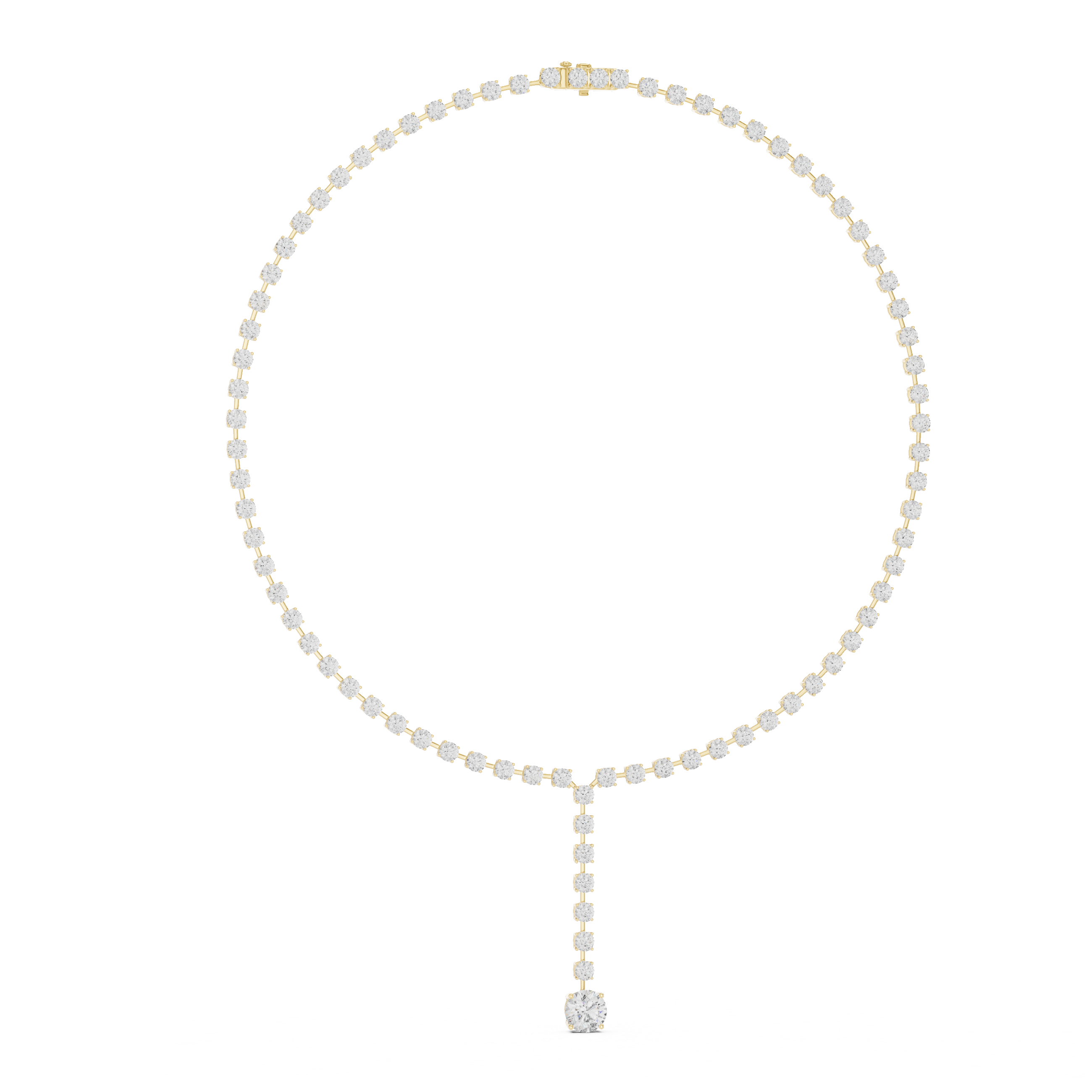 27.65 Ct Natural Diamond Tennis Necklace – I SI1