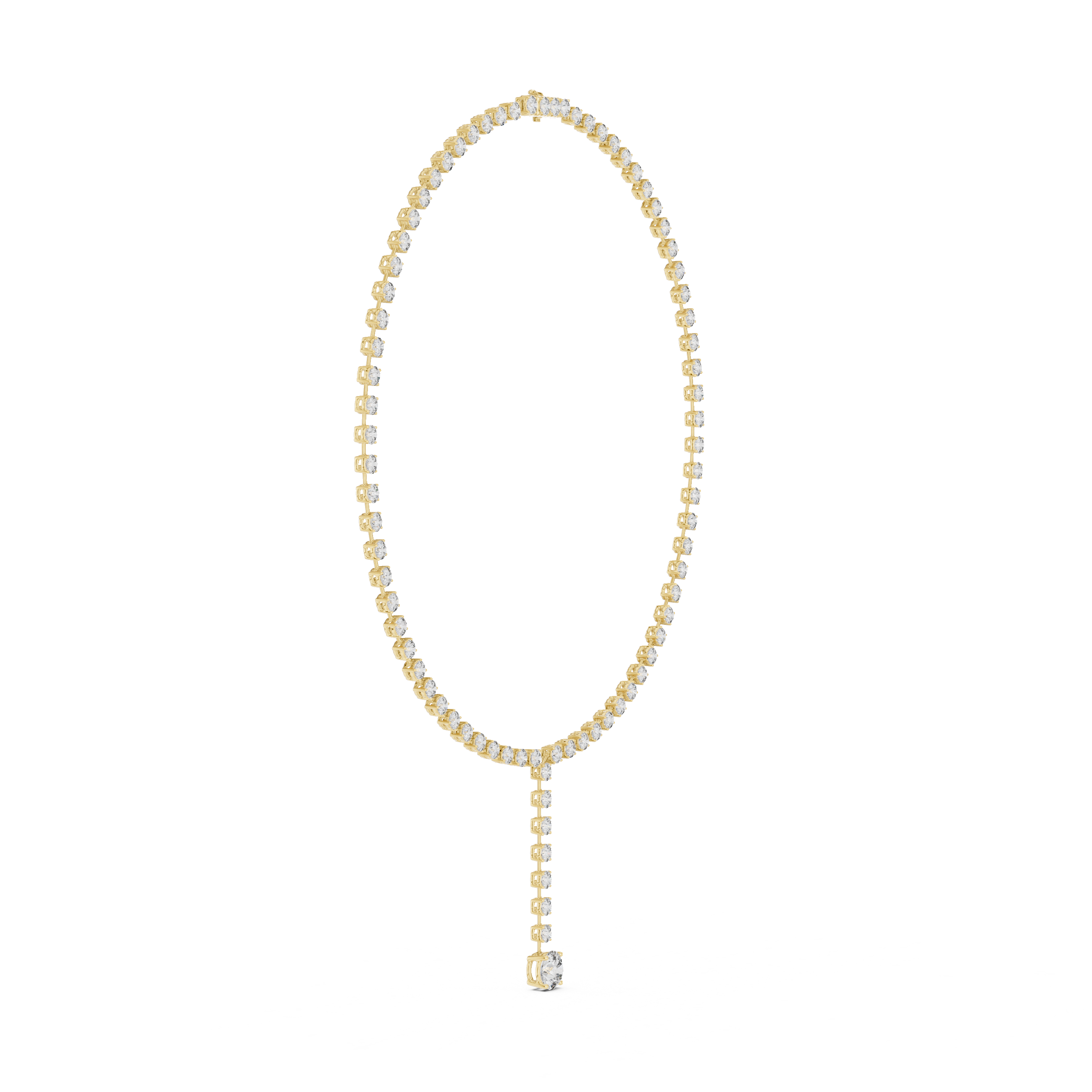 27.65 Ct Natural Diamond Tennis Necklace – I SI1