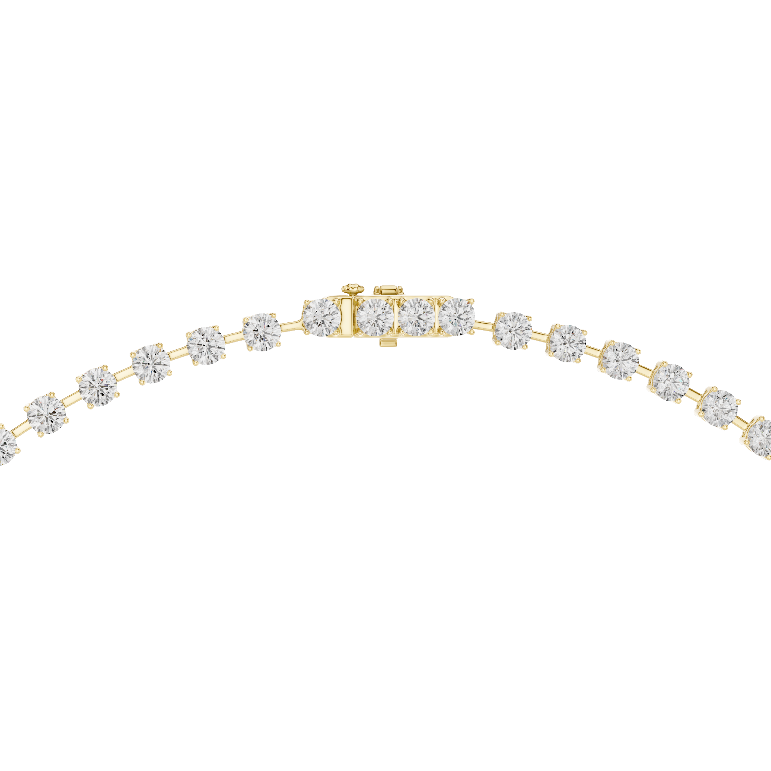 27.65 Ct Natural Diamond Tennis Necklace – I SI1