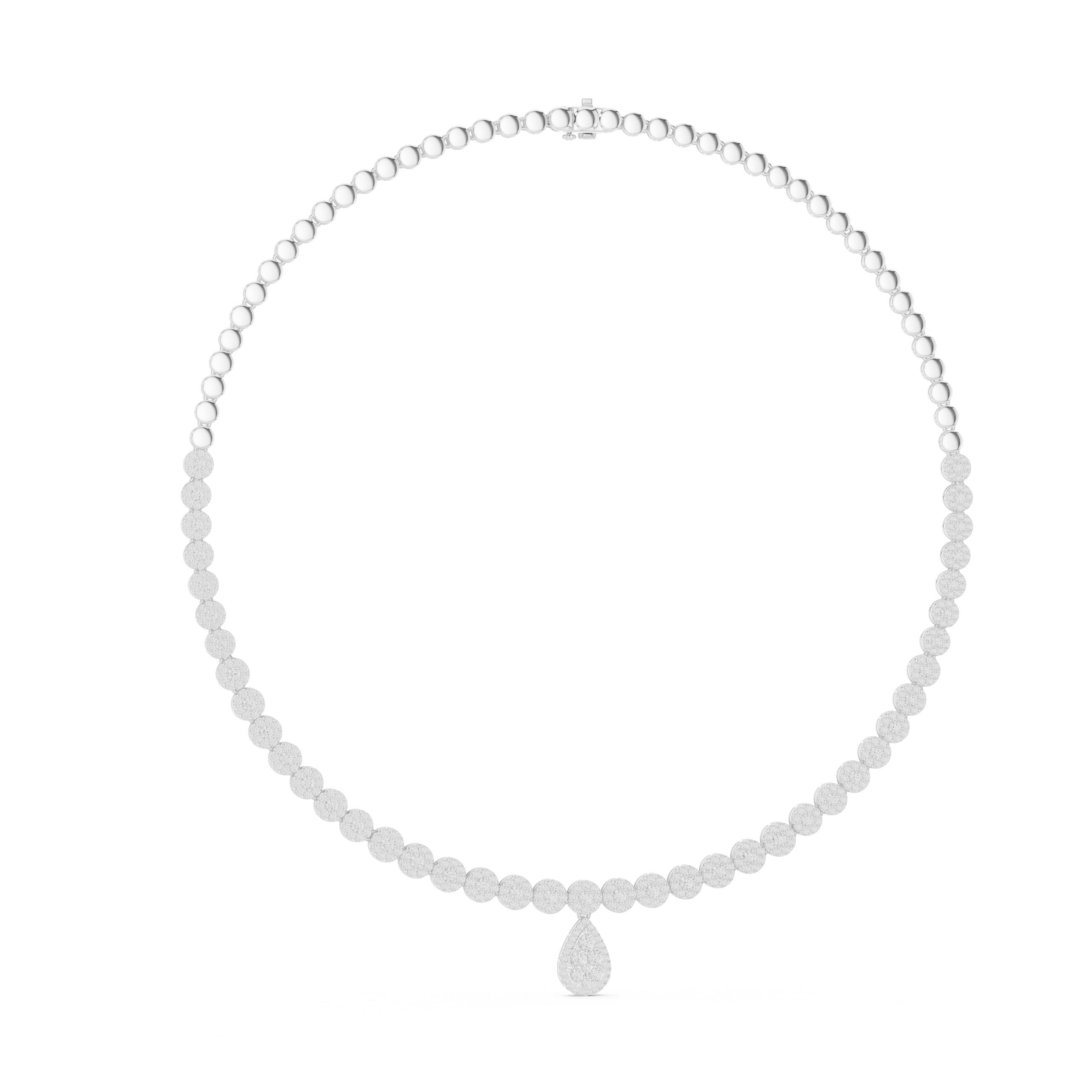 7.884 Carat Natural Diamond Tennis Necklace – GH Color SI Clarity