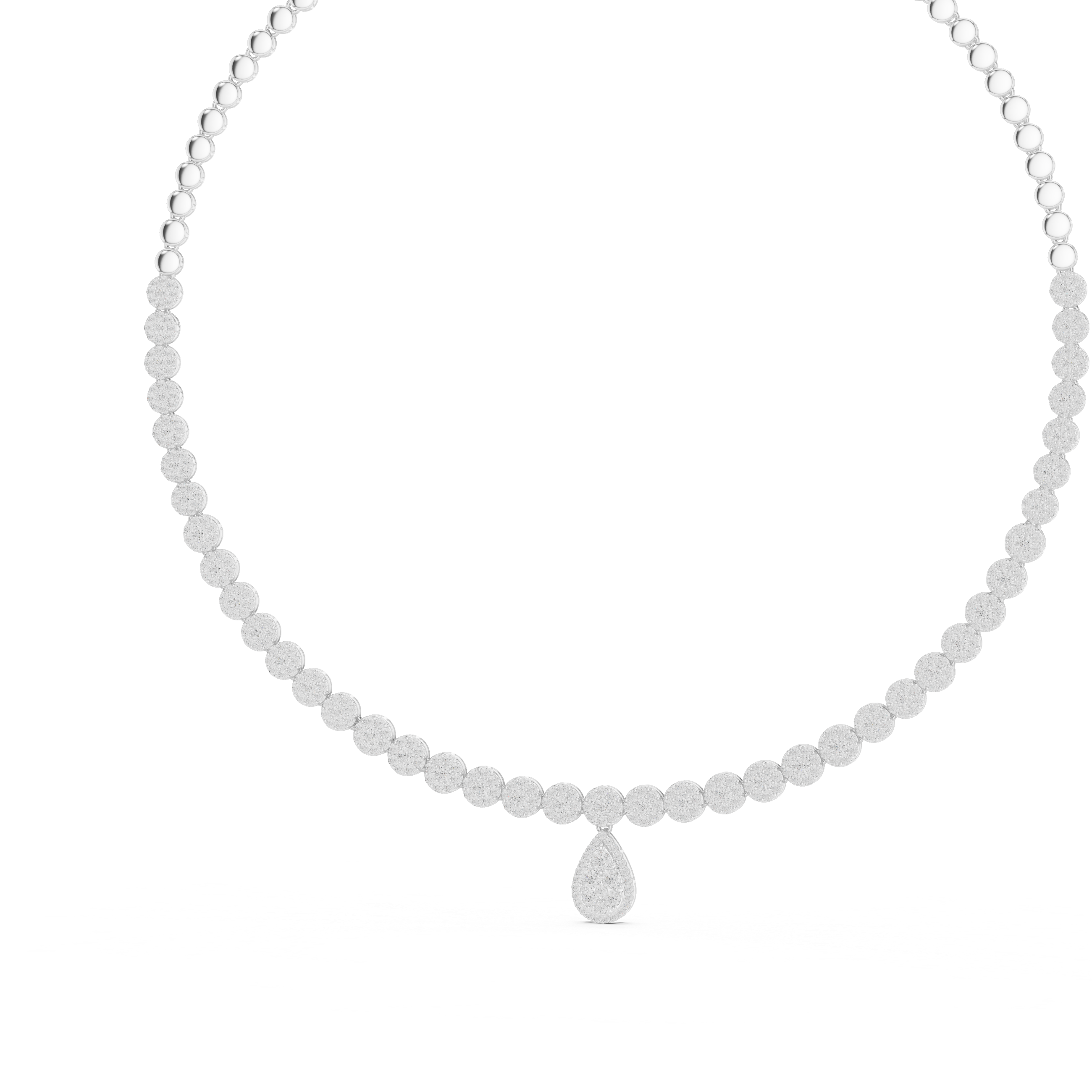 7.884 Carat Natural Diamond Tennis Necklace – GH Color SI Clarity