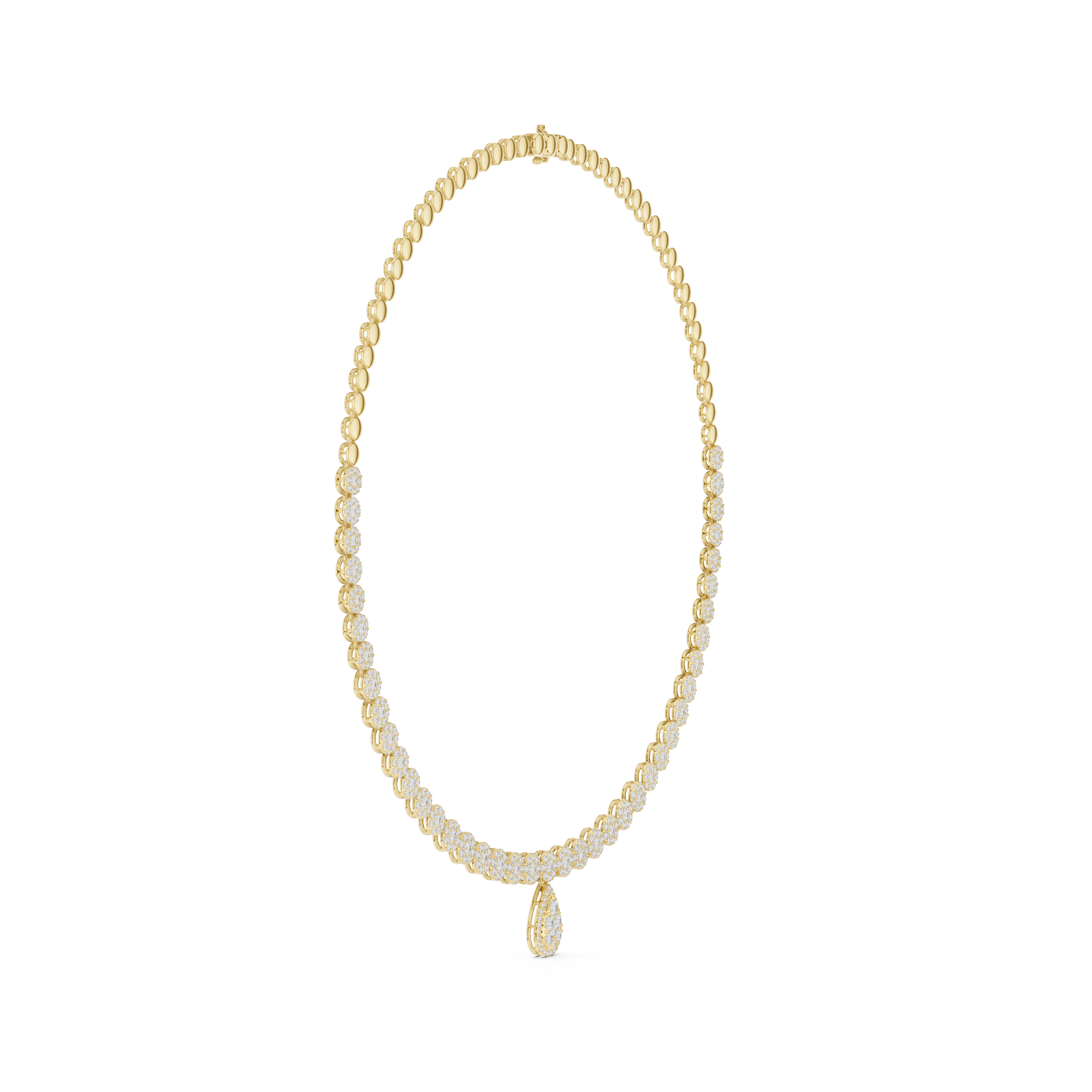7.884 Carat Natural Diamond Tennis Necklace – GH Color SI Clarity