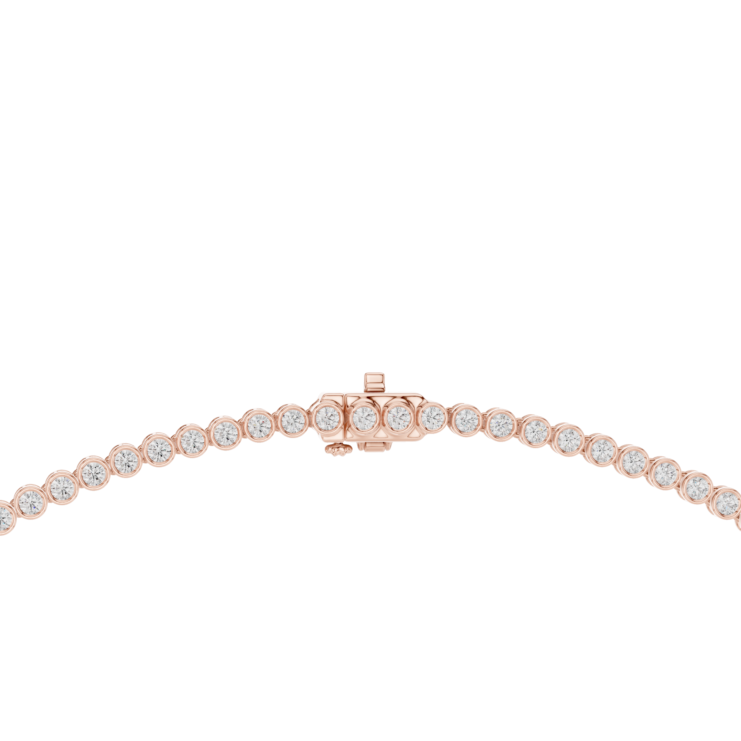 11.002 Carat Natural Diamond Bezel-Set Tennis Necklace – J Color SI2 Clarity