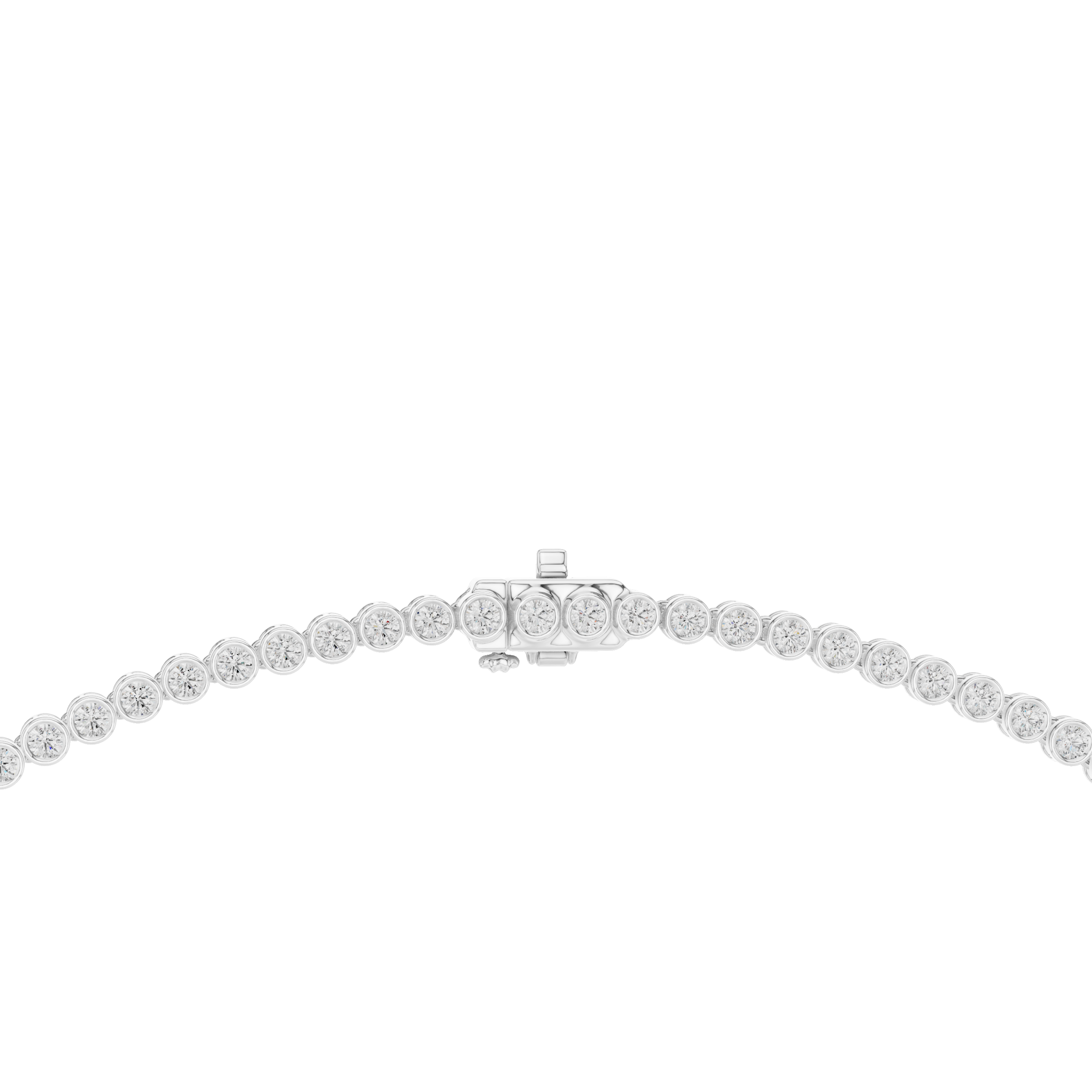 11.002 Carat Natural Diamond Bezel-Set Tennis Necklace – J Color SI2 Clarity