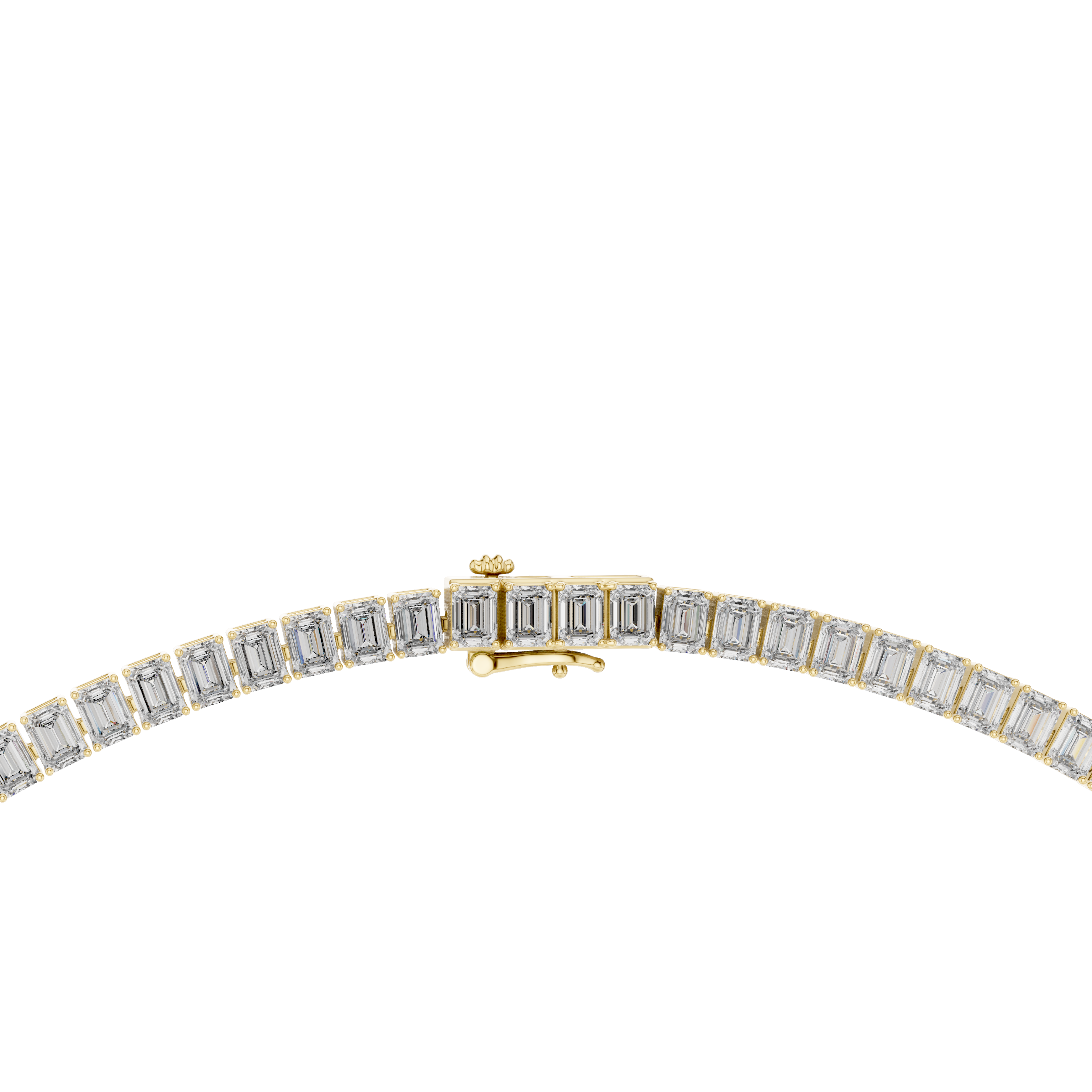 24.06 Carat Emerald Cut Natural Diamond Tennis Necklace – J Color SI2 Clarity