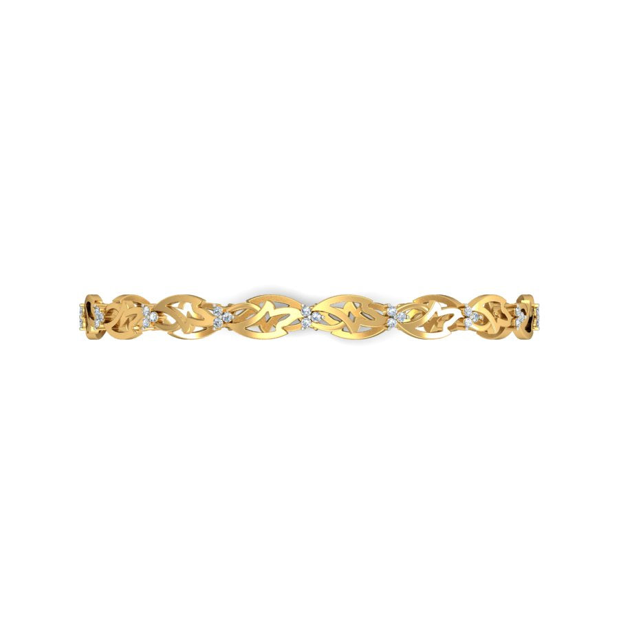 0.48ct Golden Foliage Lab Grown Diamond Bangle