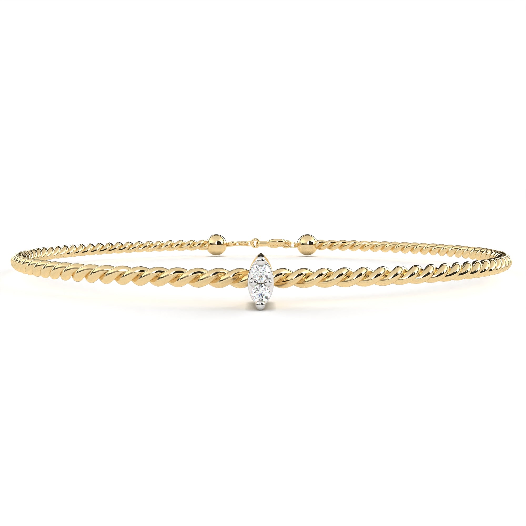Solitairekart 0.01ct Round Cut Lab Grown Diamond Bracelet-HI Color. VS-SI Clarity