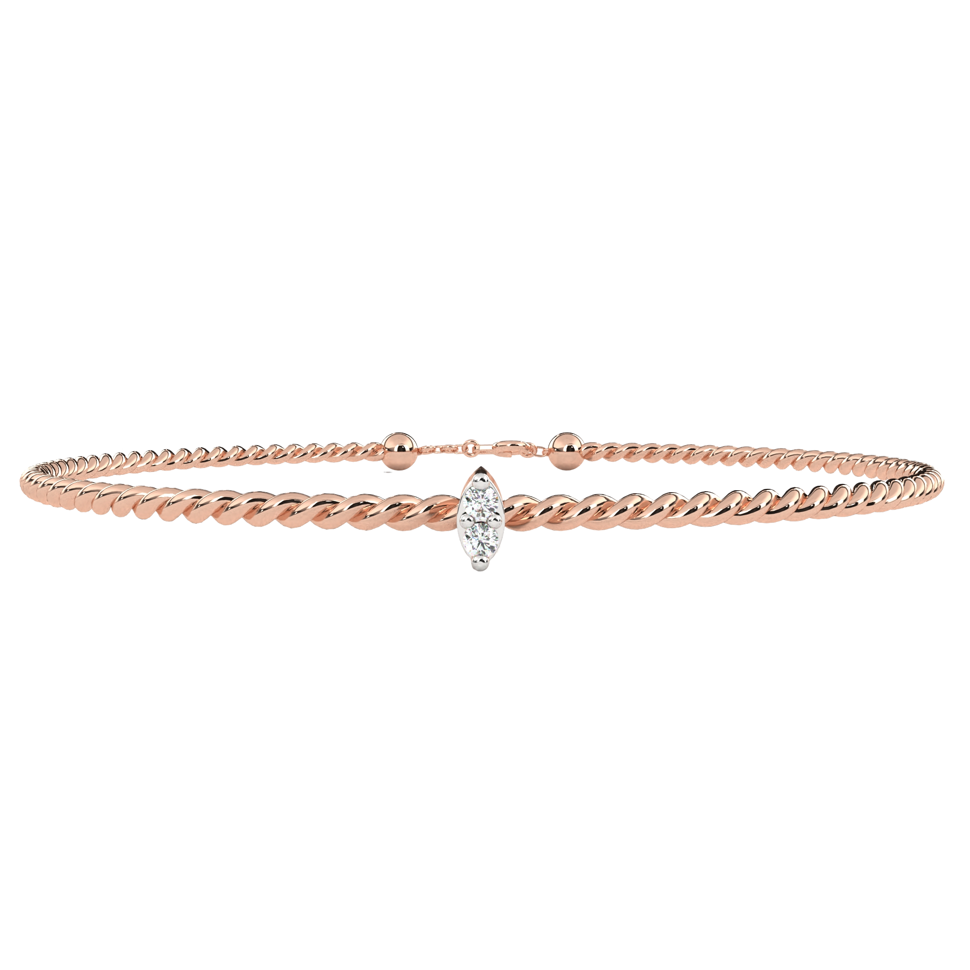 Solitairekart 0.01ct Round Cut Lab Grown Diamond Bracelet-HI Color. VS-SI Clarity