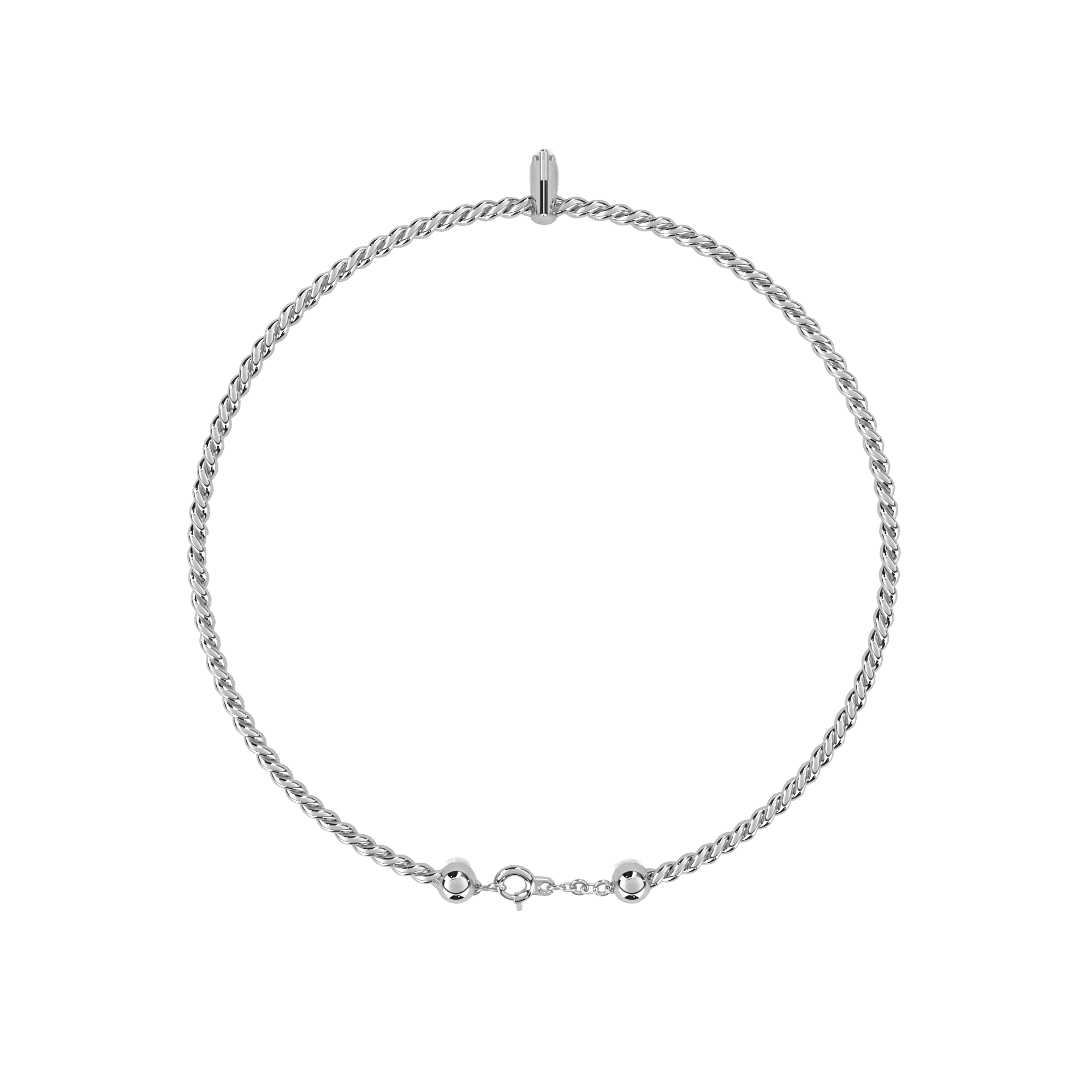 Solitairekart 0.01ct Round Cut Lab Grown Diamond Bracelet-HI Color. VS-SI Clarity