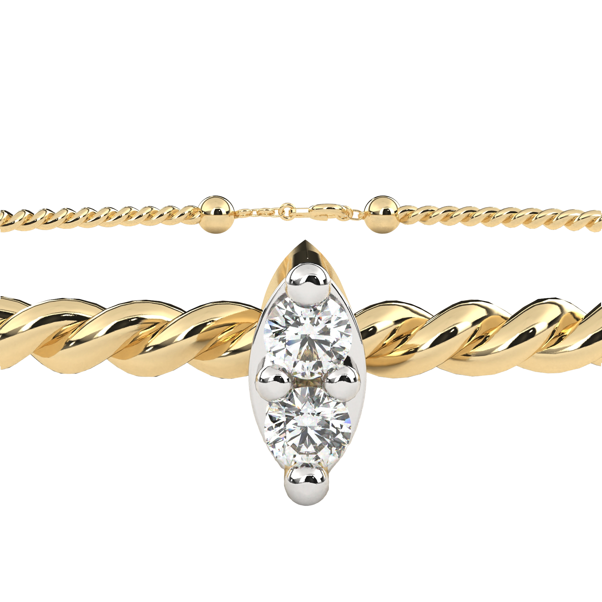Solitairekart 0.01ct Round Cut Lab Grown Diamond Bracelet-HI Color. VS-SI Clarity