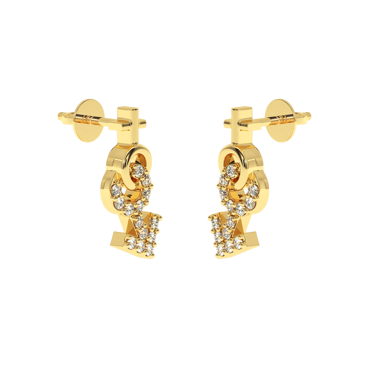 Buy Gender Symbol Diamond Earrings 0.14Ct | Solitairekart